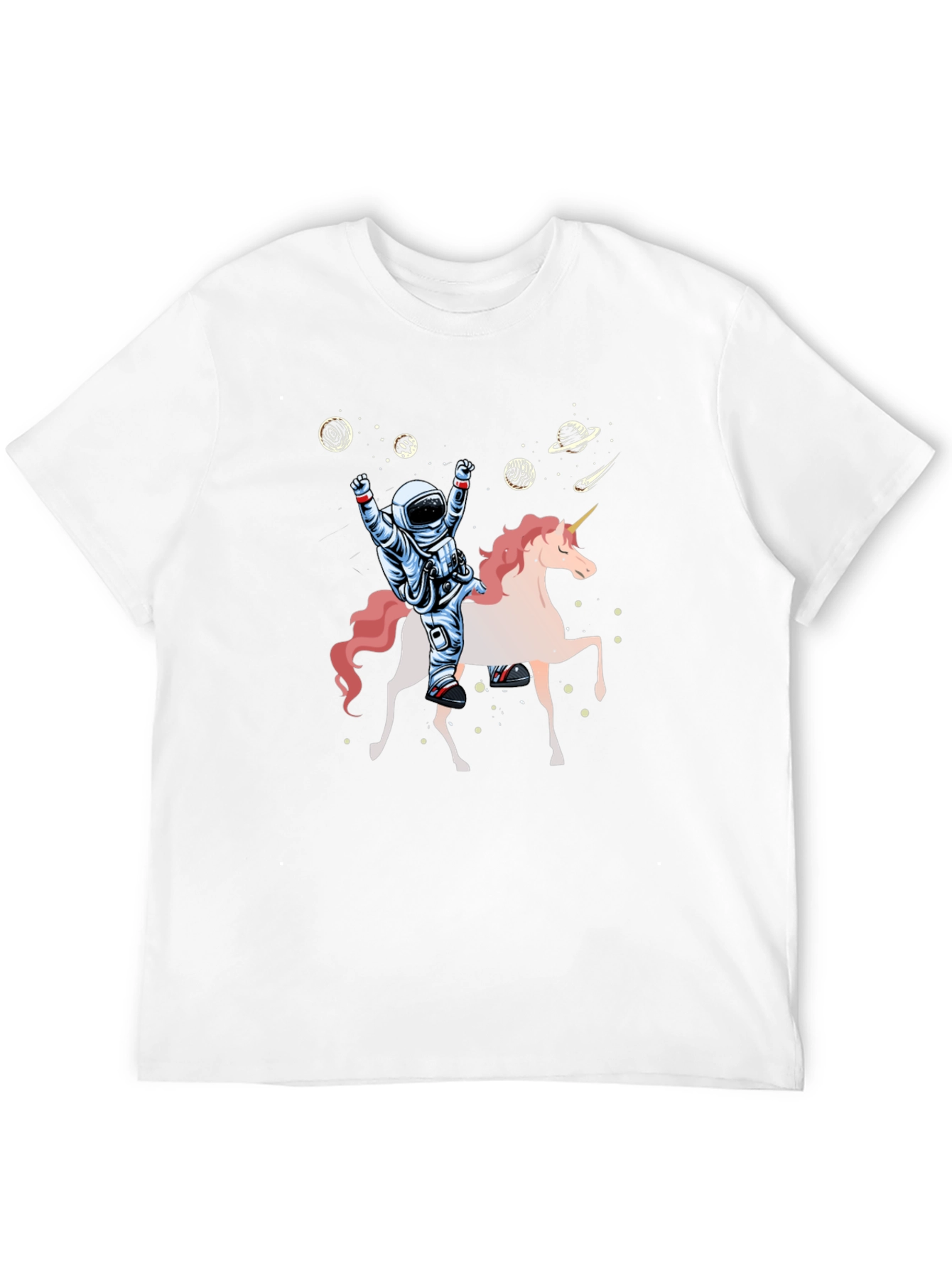 Astronaut Riding Unicorn Graphic Tee