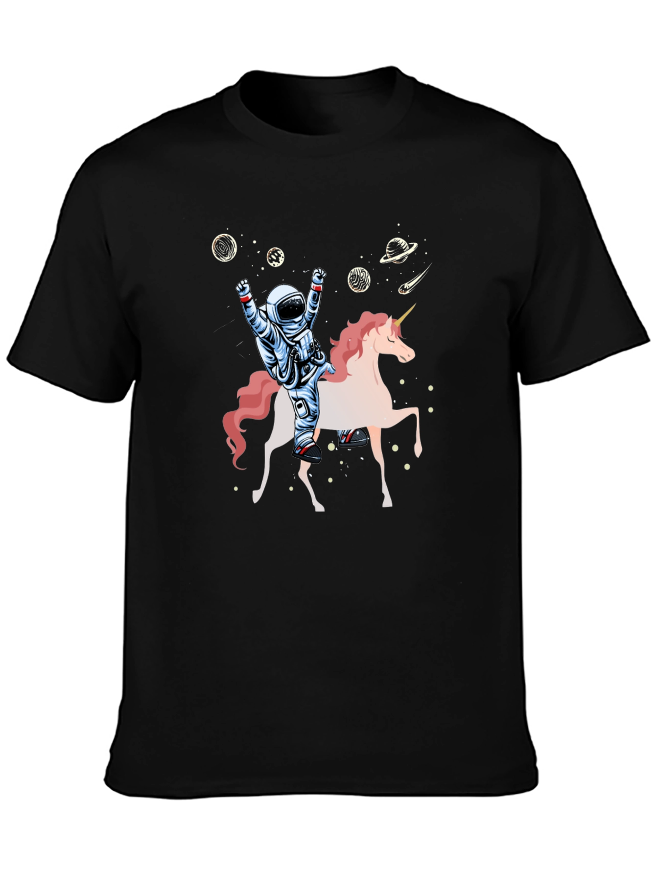 Astronaut Riding Unicorn Graphic Tee