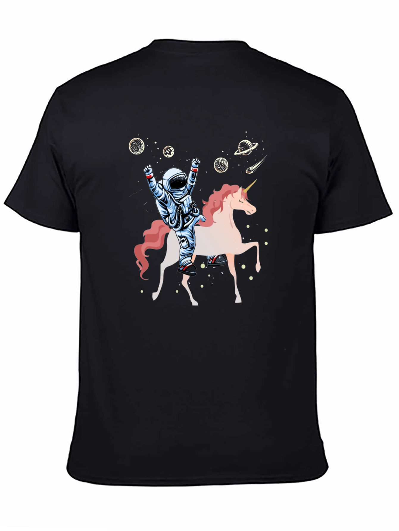 Astronaut Riding Unicorn Graphic Tee