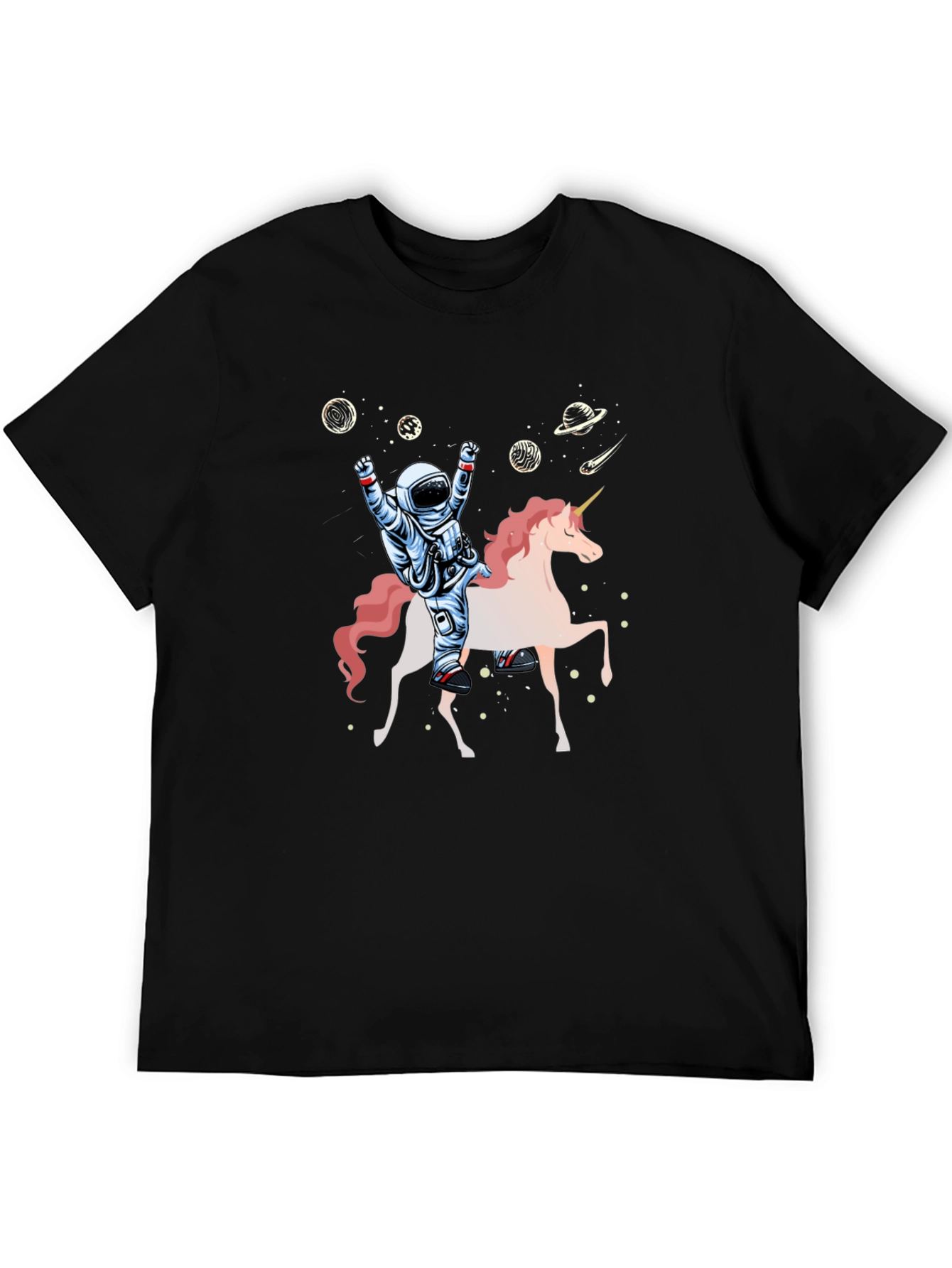 Astronaut Riding Unicorn Graphic Tee