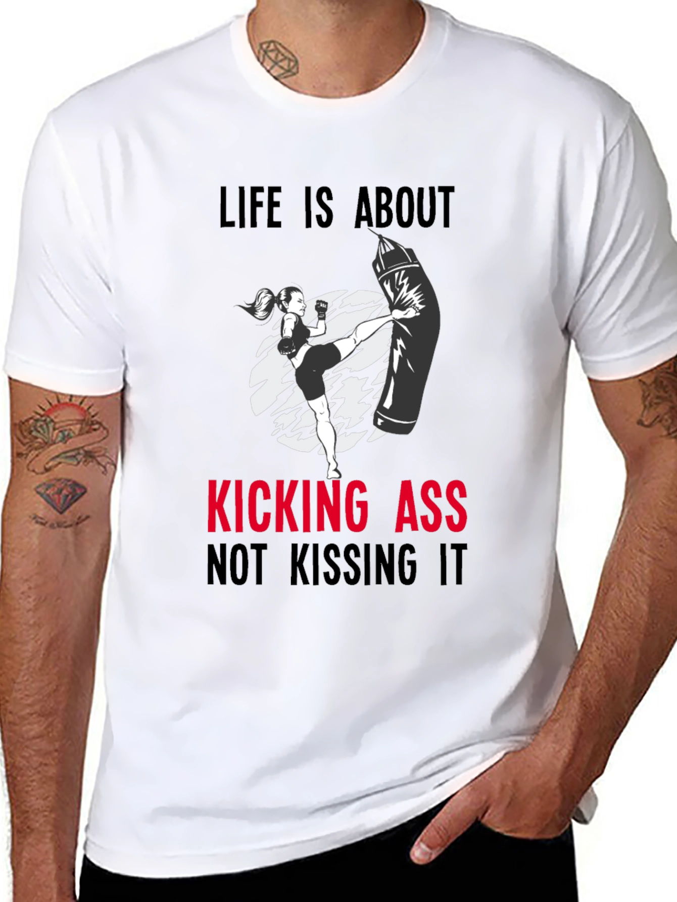 Kickin Ass T-Shirt - Motivational Workout Tee