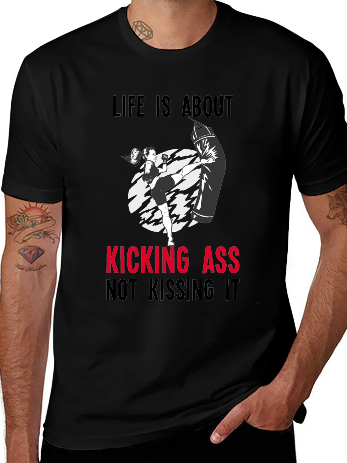 Kickin Ass T-Shirt - Motivational Workout Tee