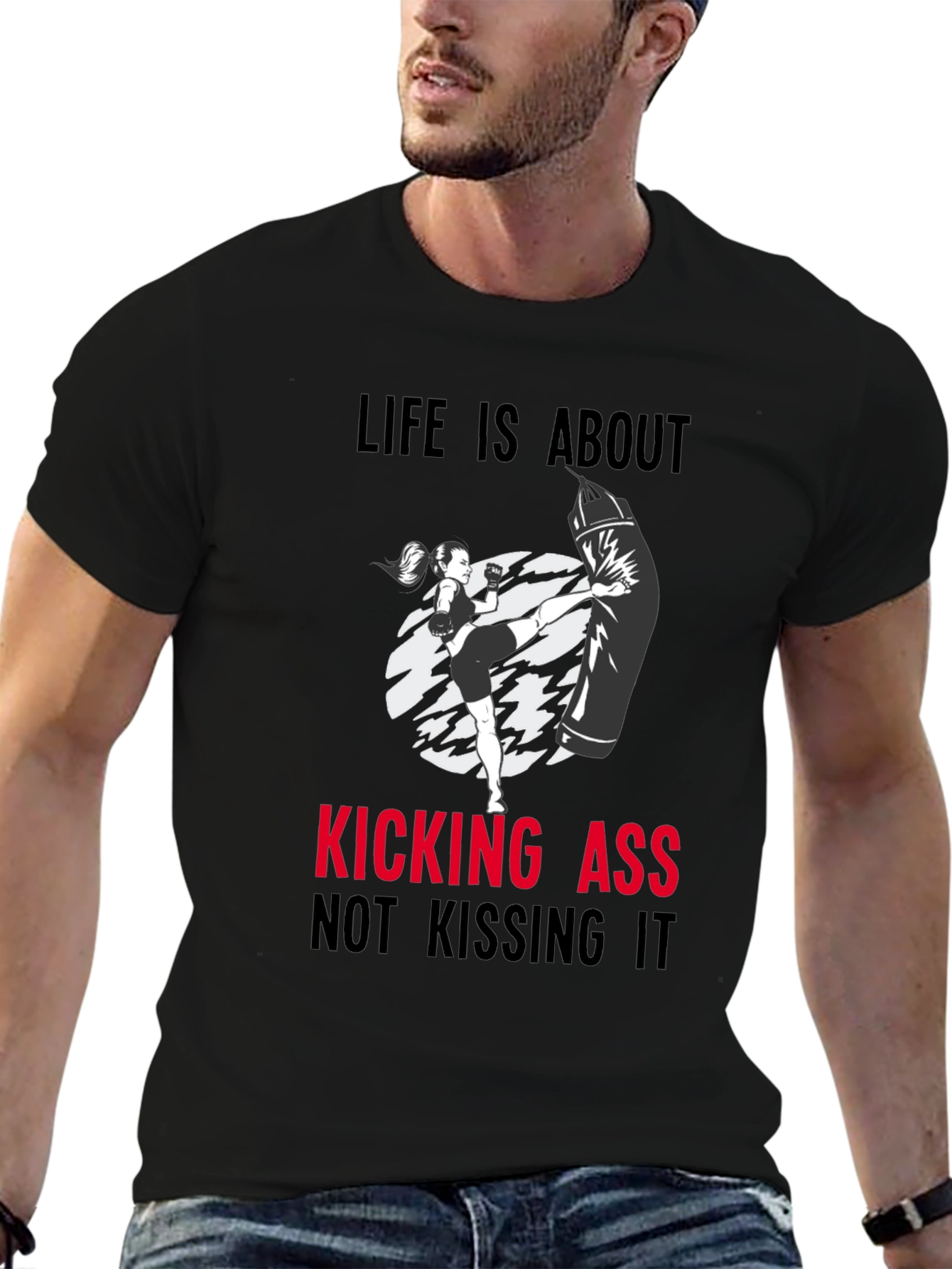 Kickin Ass T-Shirt - Motivational Workout Tee