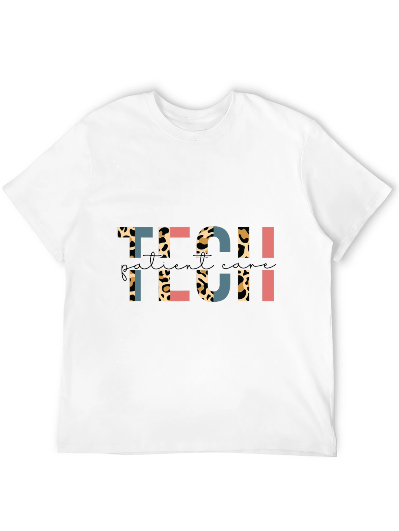 Leopard Print Tech Patient Care T-Shirt