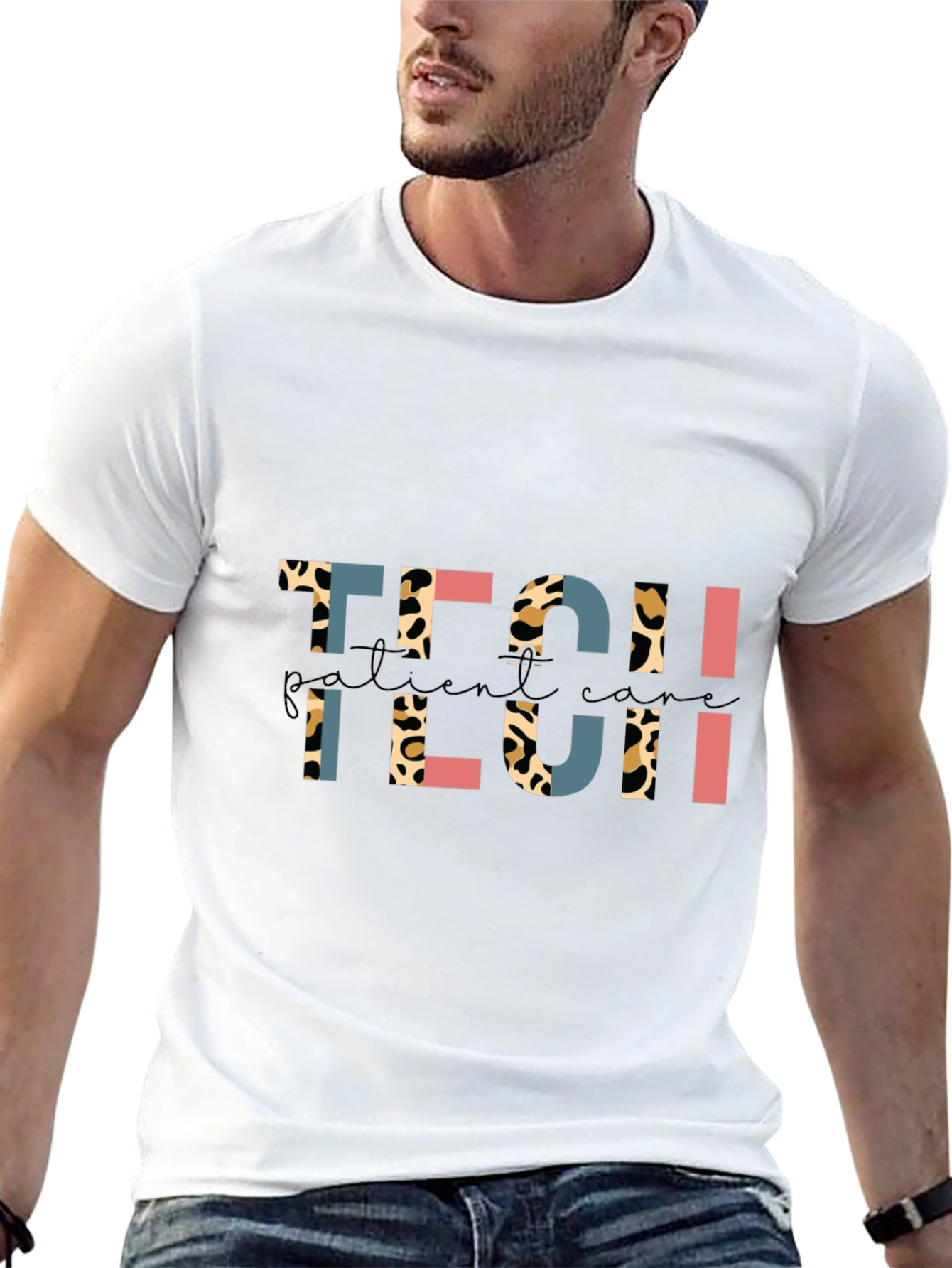 Leopard Print Tech Patient Care T-Shirt