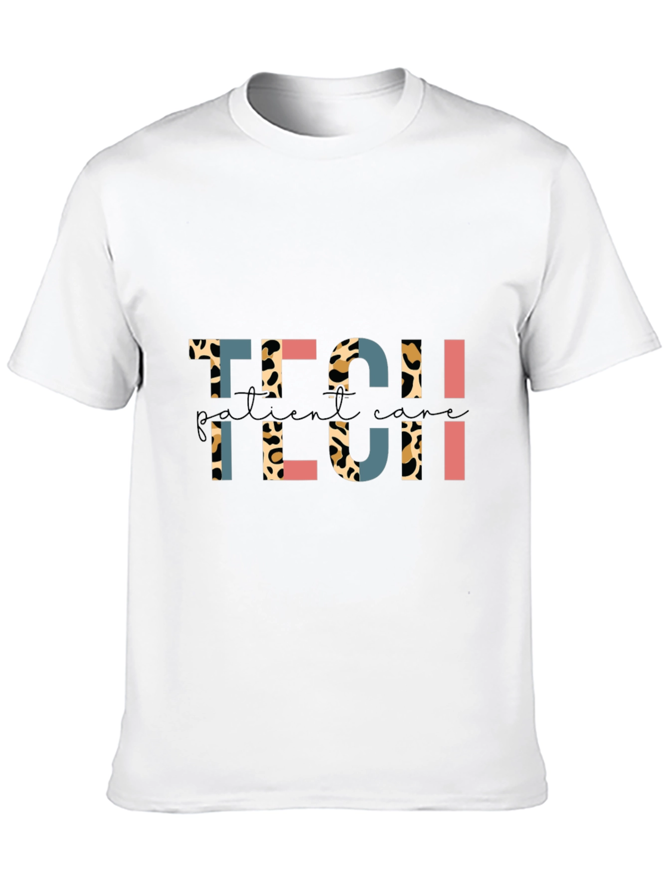 Leopard Print Tech Patient Care T-Shirt