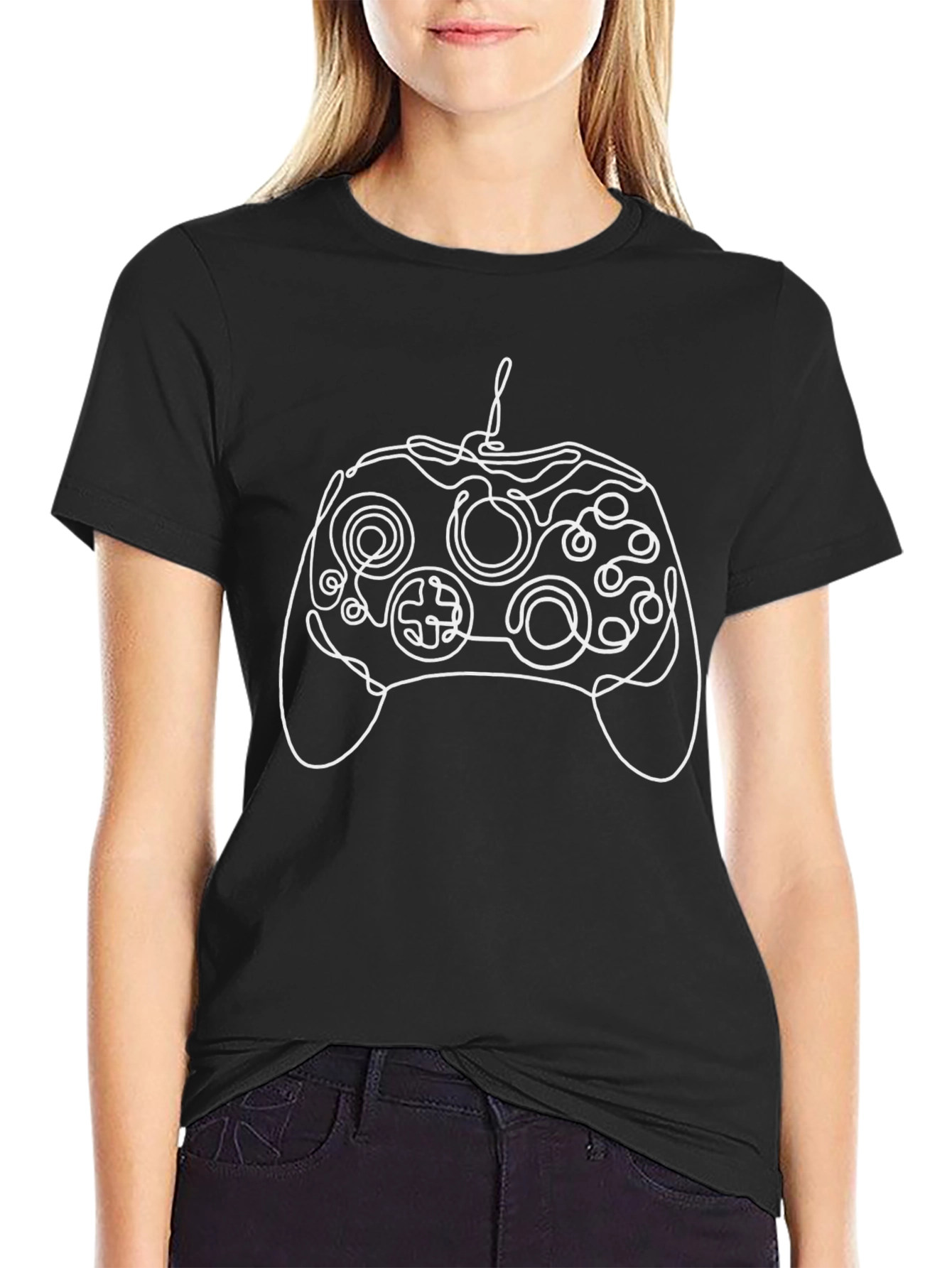 Abstract Controller Graphic T-Shirt