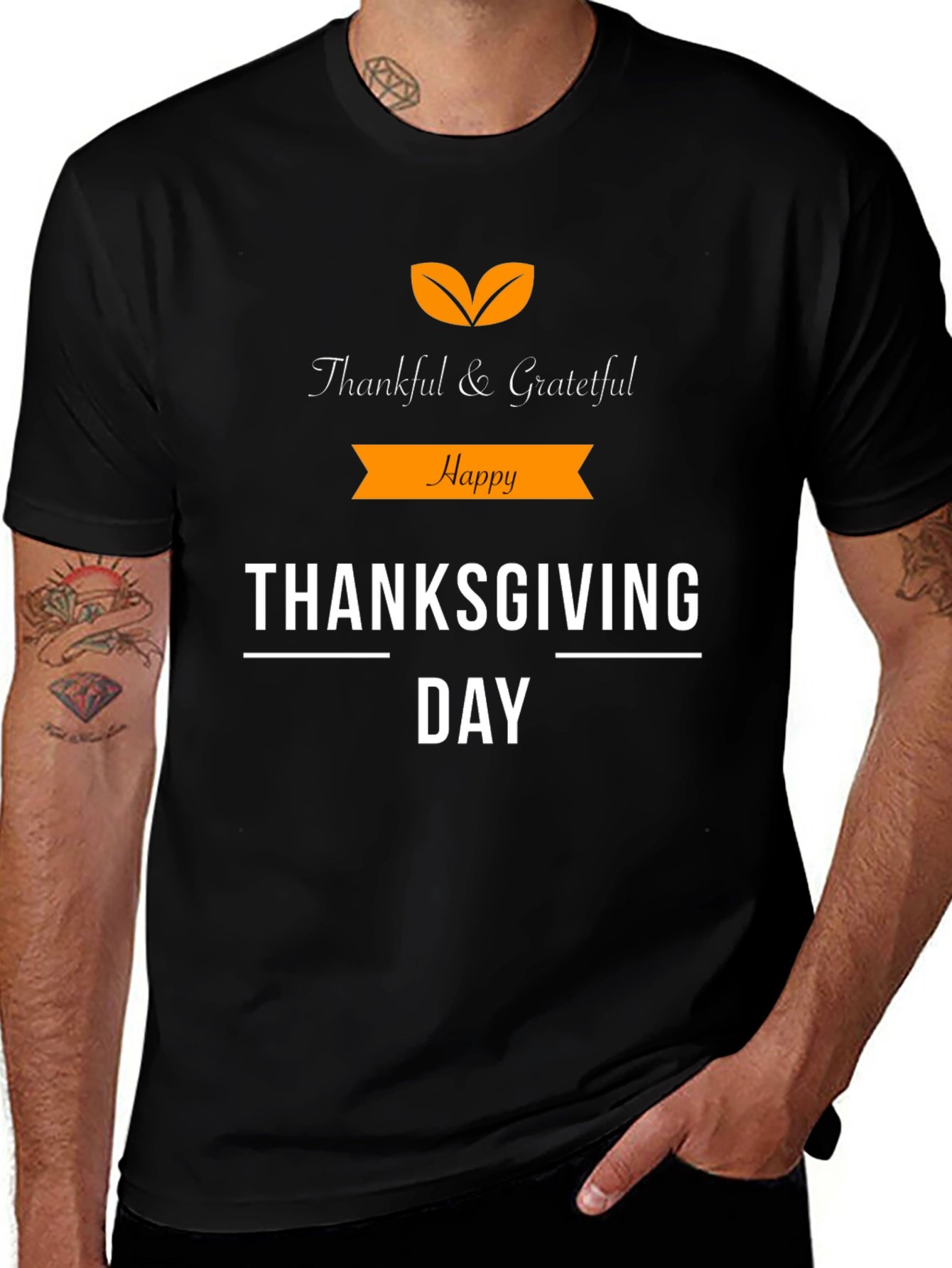 Thankful & Grateful Thanksgiving Day T-Shirt