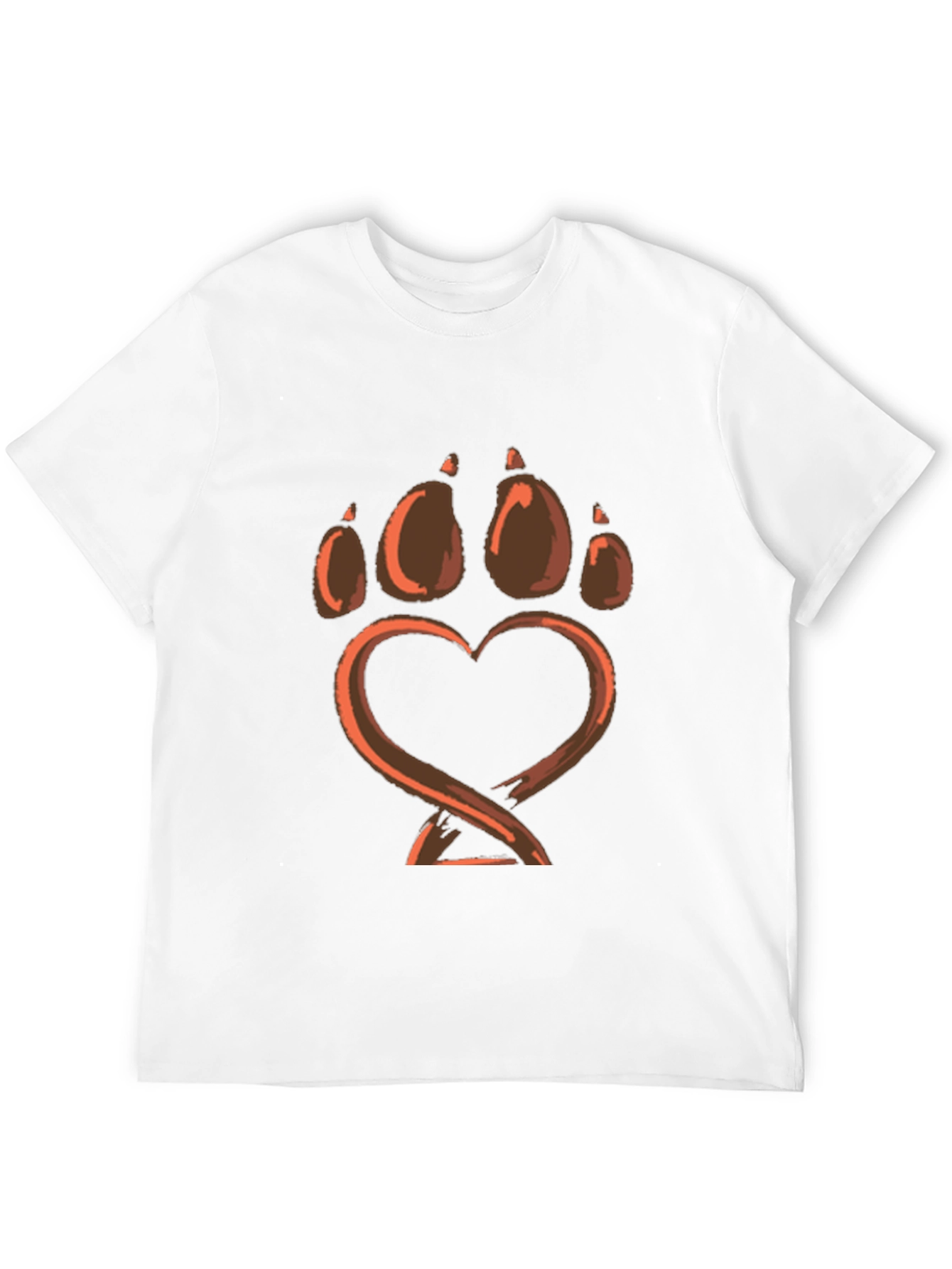Bear Paw Heart Graphic Tee - Love Wildlife!