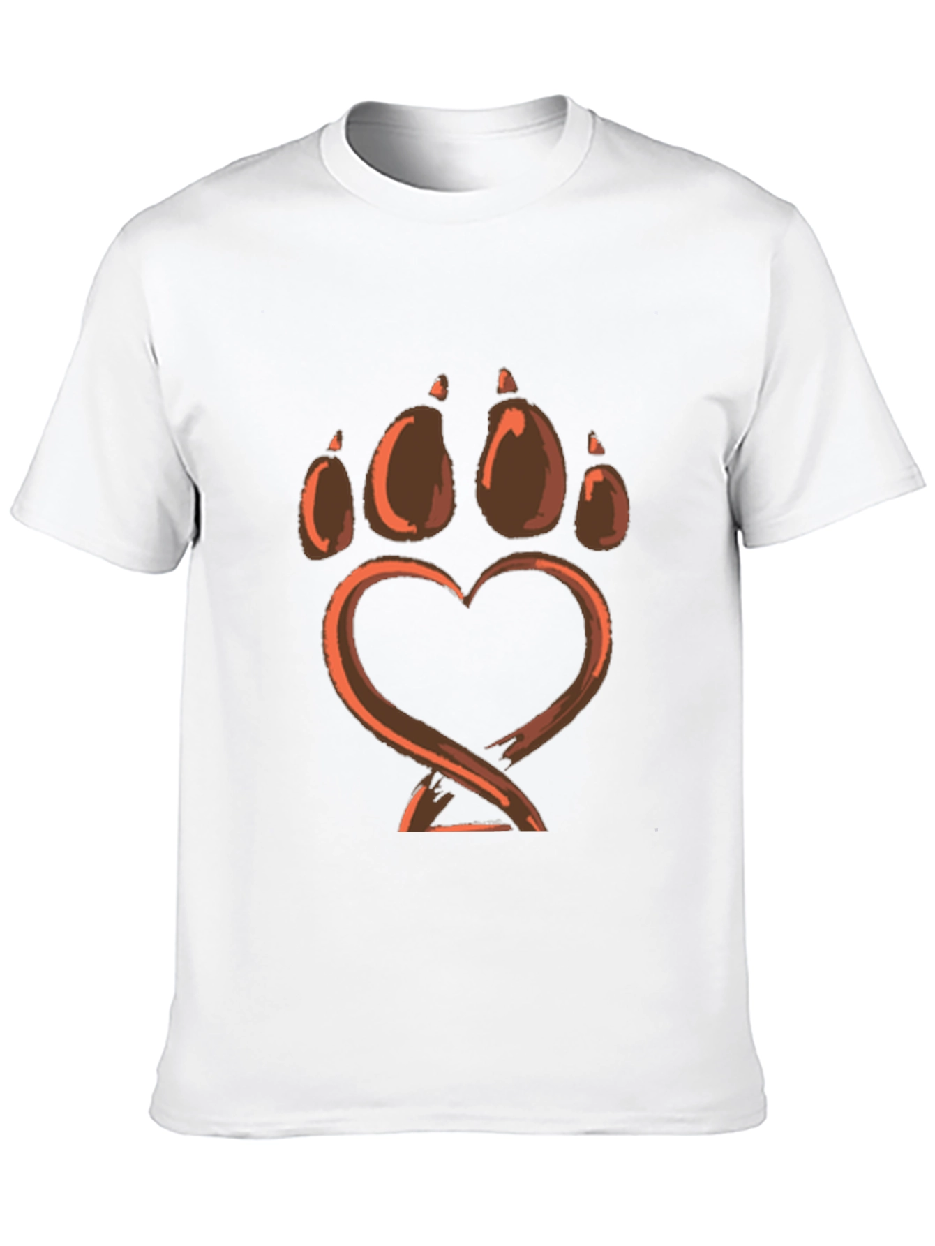 Bear Paw Heart Graphic Tee - Love Wildlife!
