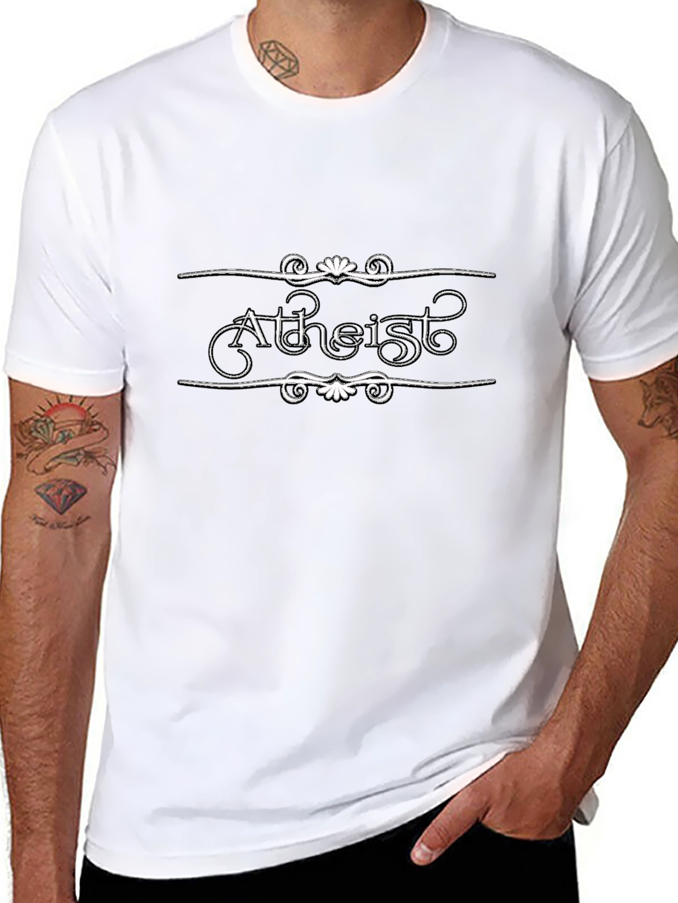 Atheist Graphic T-Shirt - Black Cotton Tee