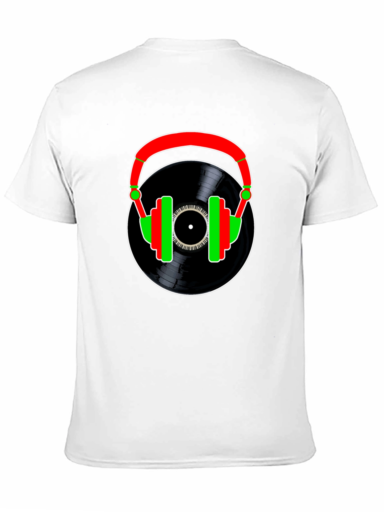 Retro Music Lover T-Shirt Vinyl DJ Headphones Graphic Tee
