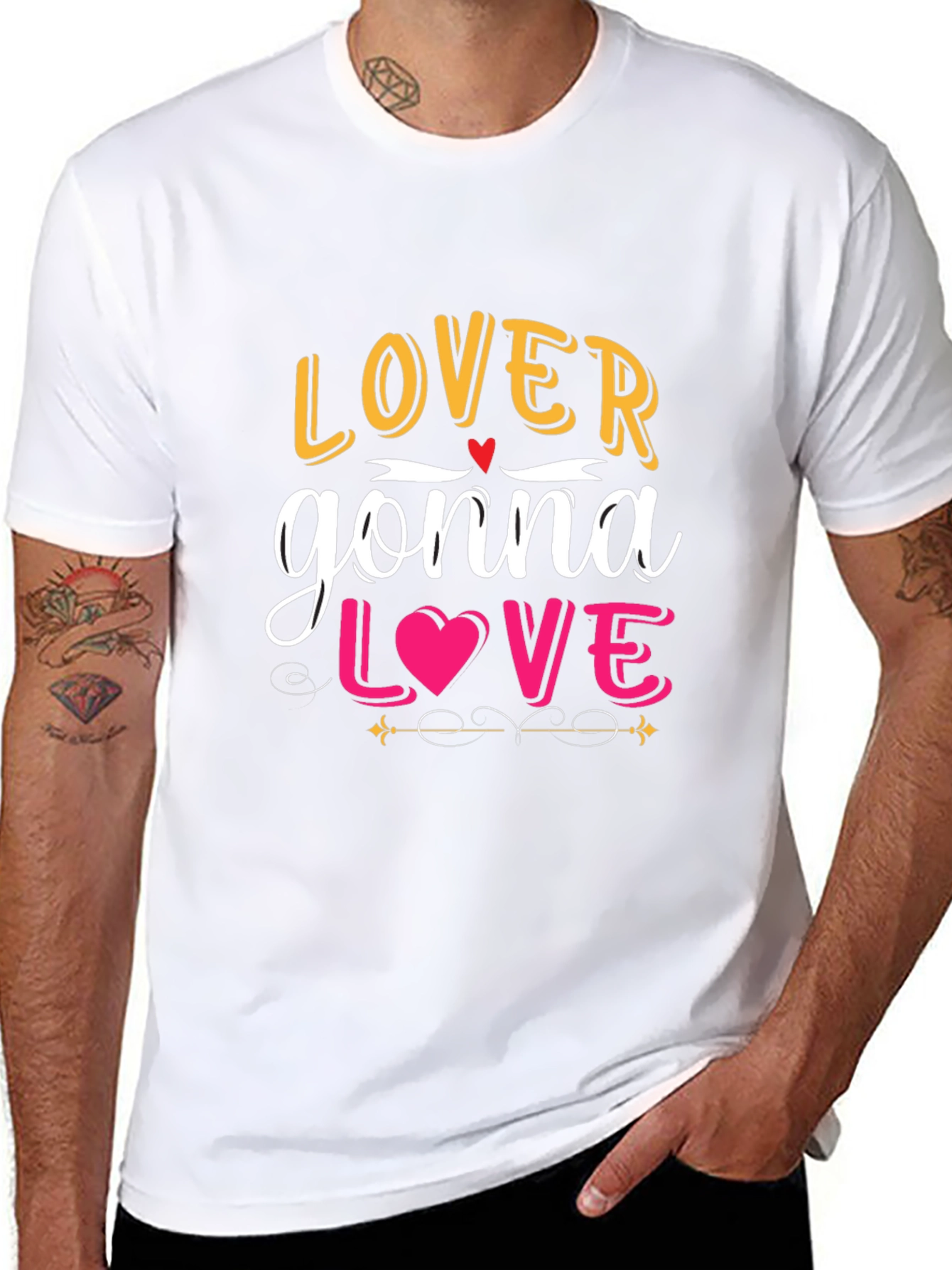 Lover Gonna Love Graphic Black T-Shirt
