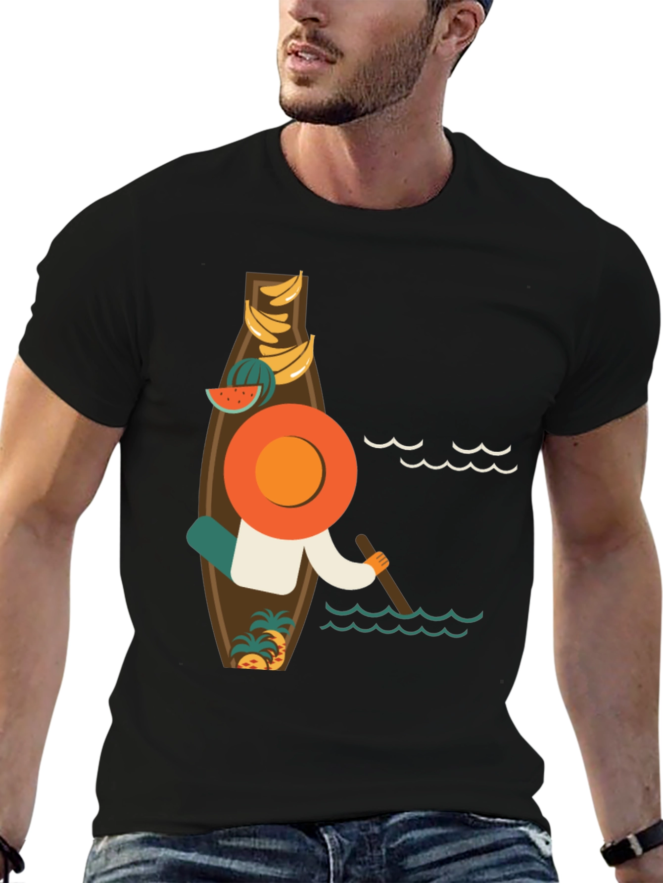 Tropical Beach Vibe Graphic T-Shirt