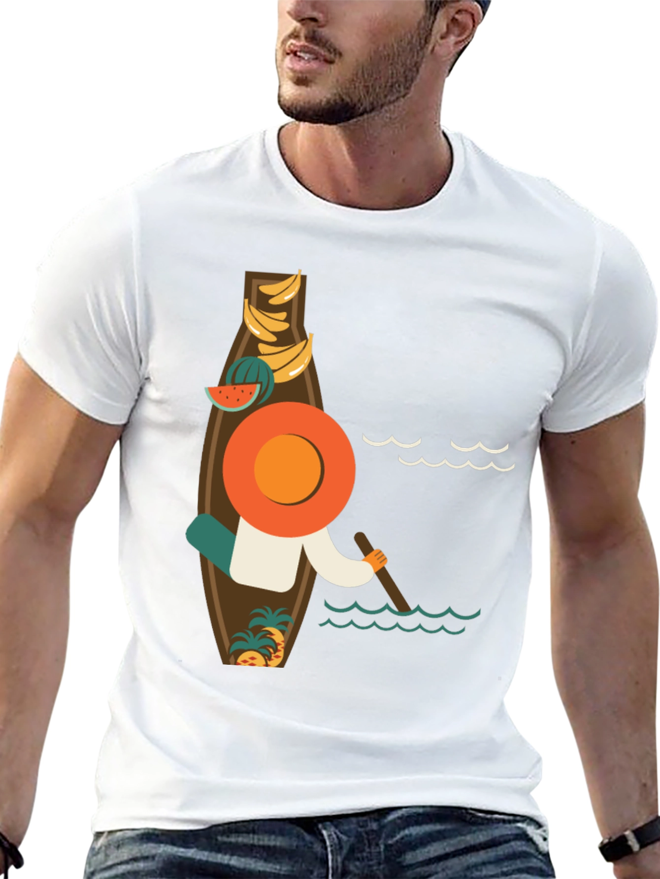 Tropical Beach Vibe Graphic T-Shirt