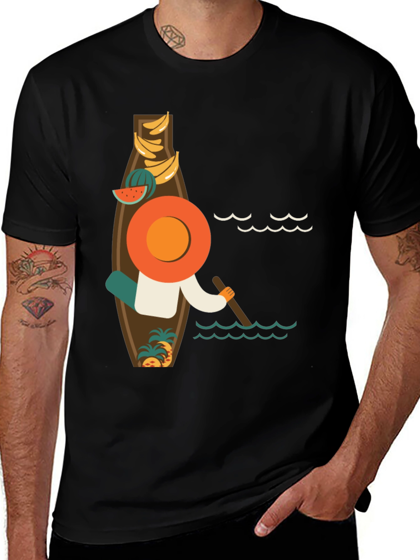 Tropical Beach Vibe Graphic T-Shirt