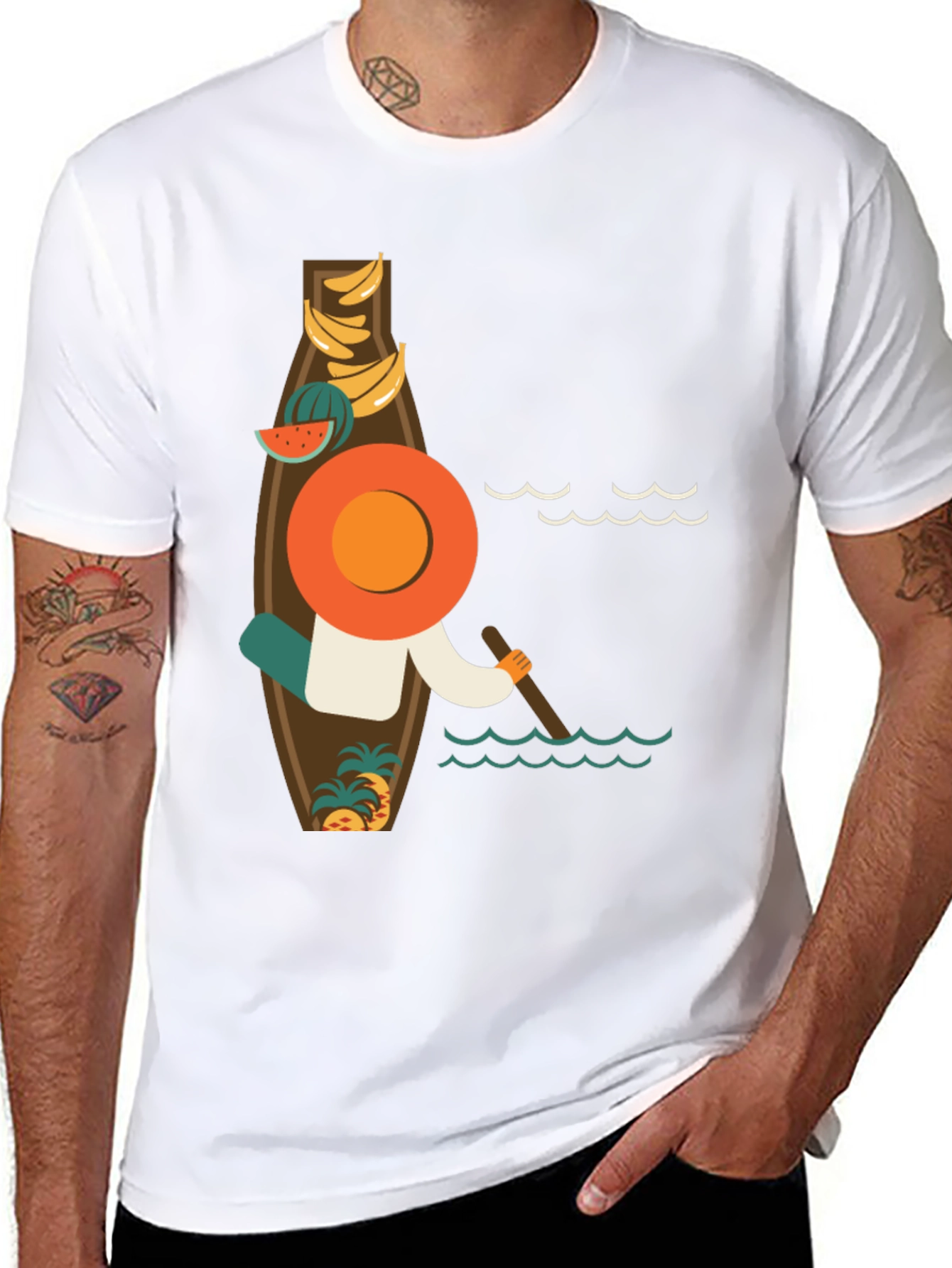 Tropical Beach Vibe Graphic T-Shirt