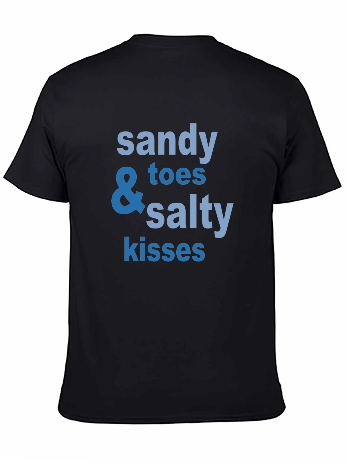 Sandy Toes & Salty Kisses Black Graphic T-Shirt