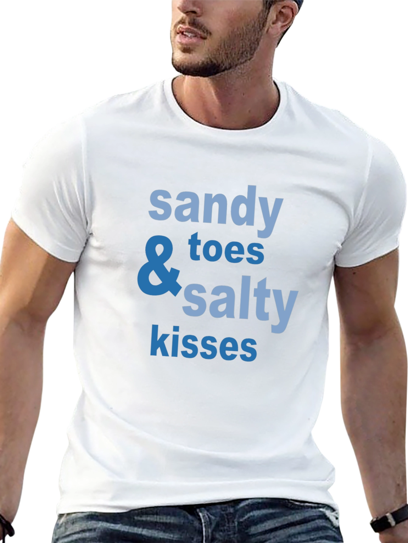 Sandy Toes & Salty Kisses Black Graphic T-Shirt