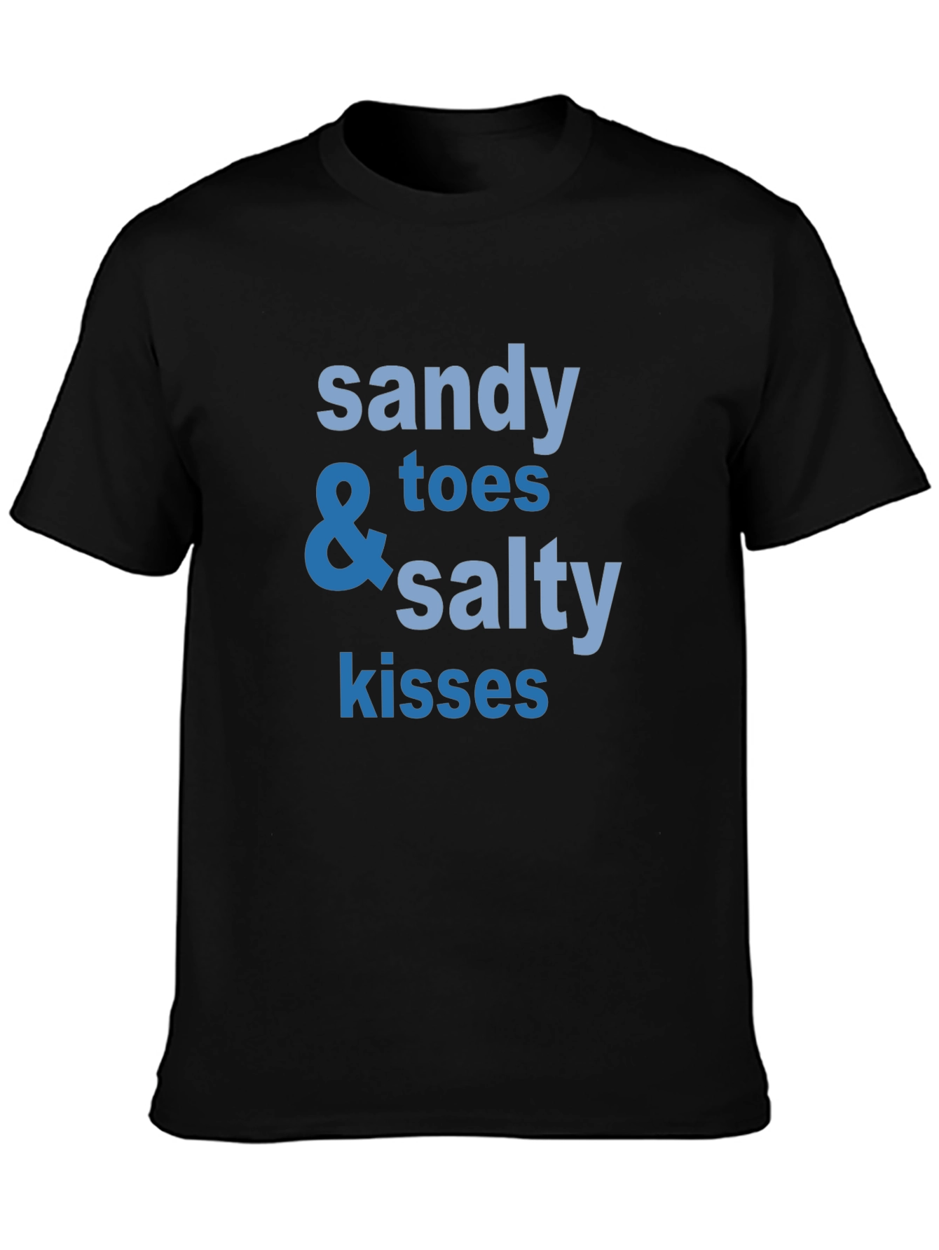 Sandy Toes & Salty Kisses Black Graphic T-Shirt