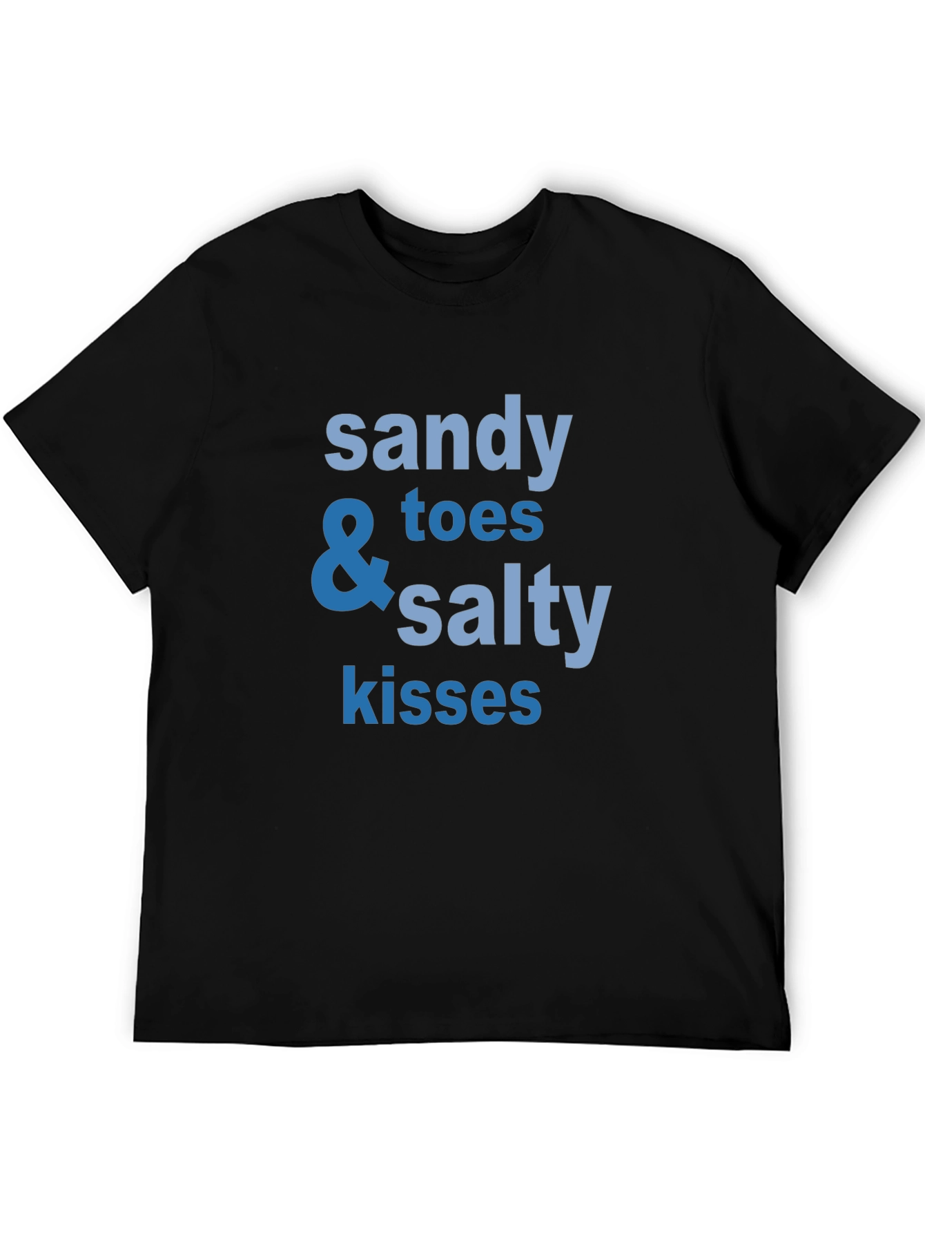 Sandy Toes & Salty Kisses Black Graphic T-Shirt