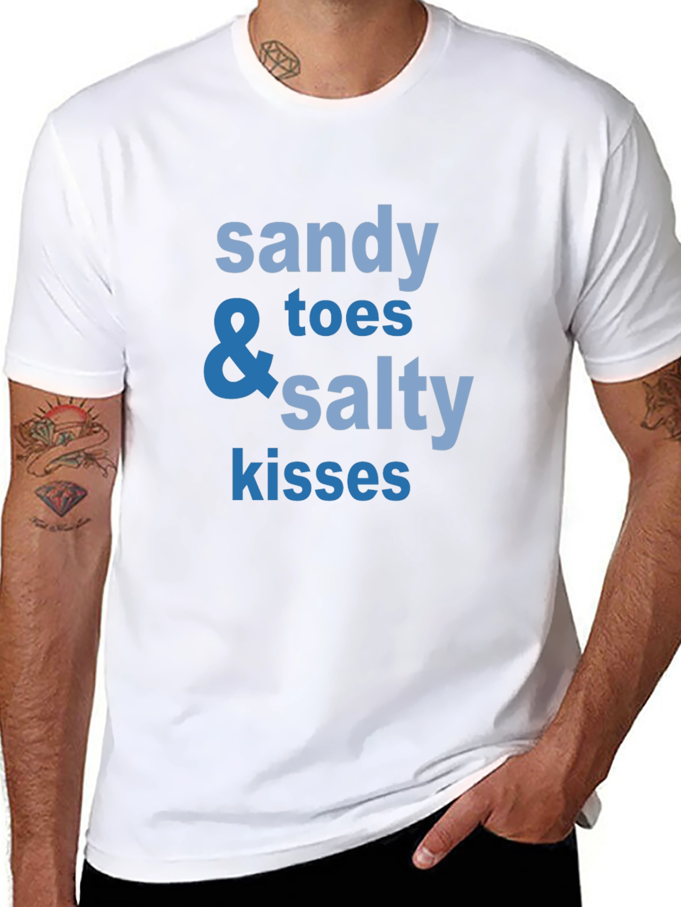 Sandy Toes & Salty Kisses Black Graphic T-Shirt