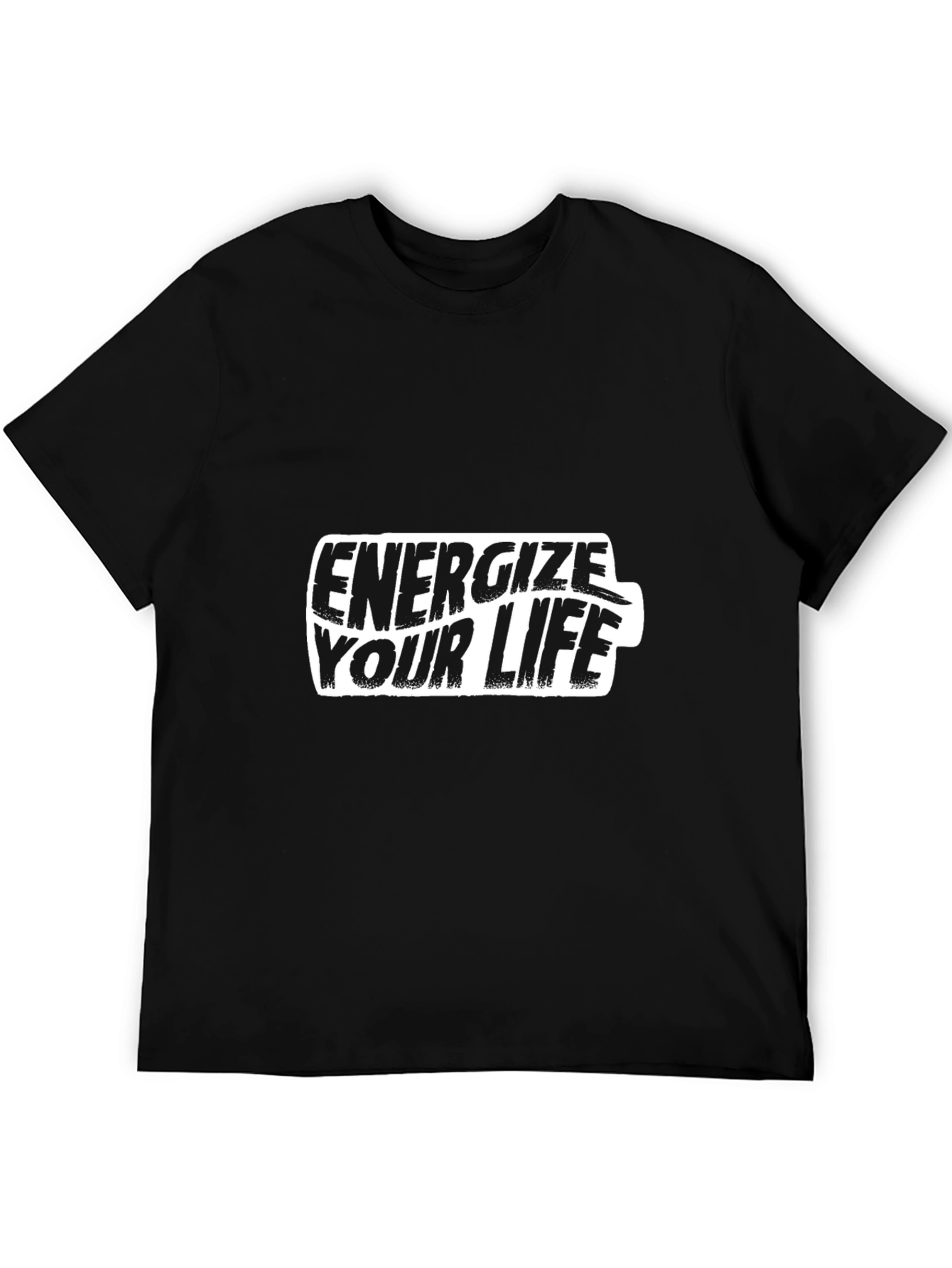 Energize Your Life T-Shirt - Black Cotton Tee