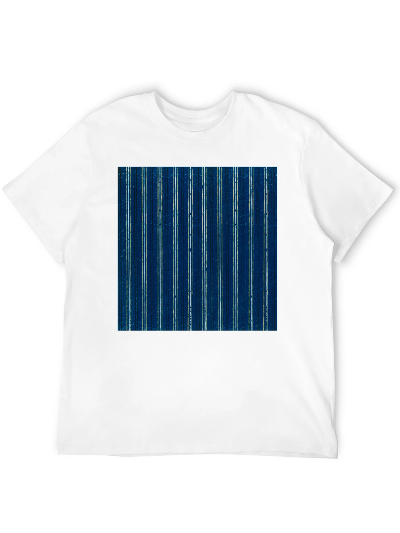 Stylish Striped T-Shirt - Indigo Blue Pattern