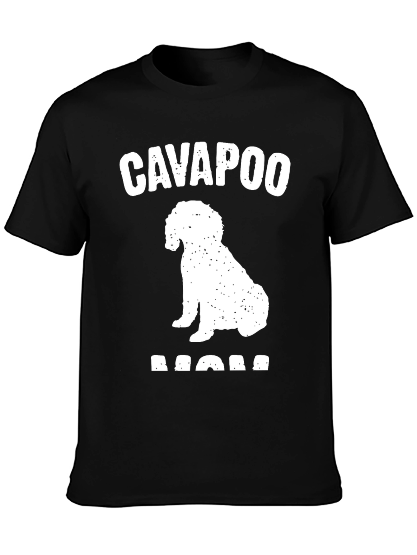 Cavapoo Mom Graphic T-Shirt - Black