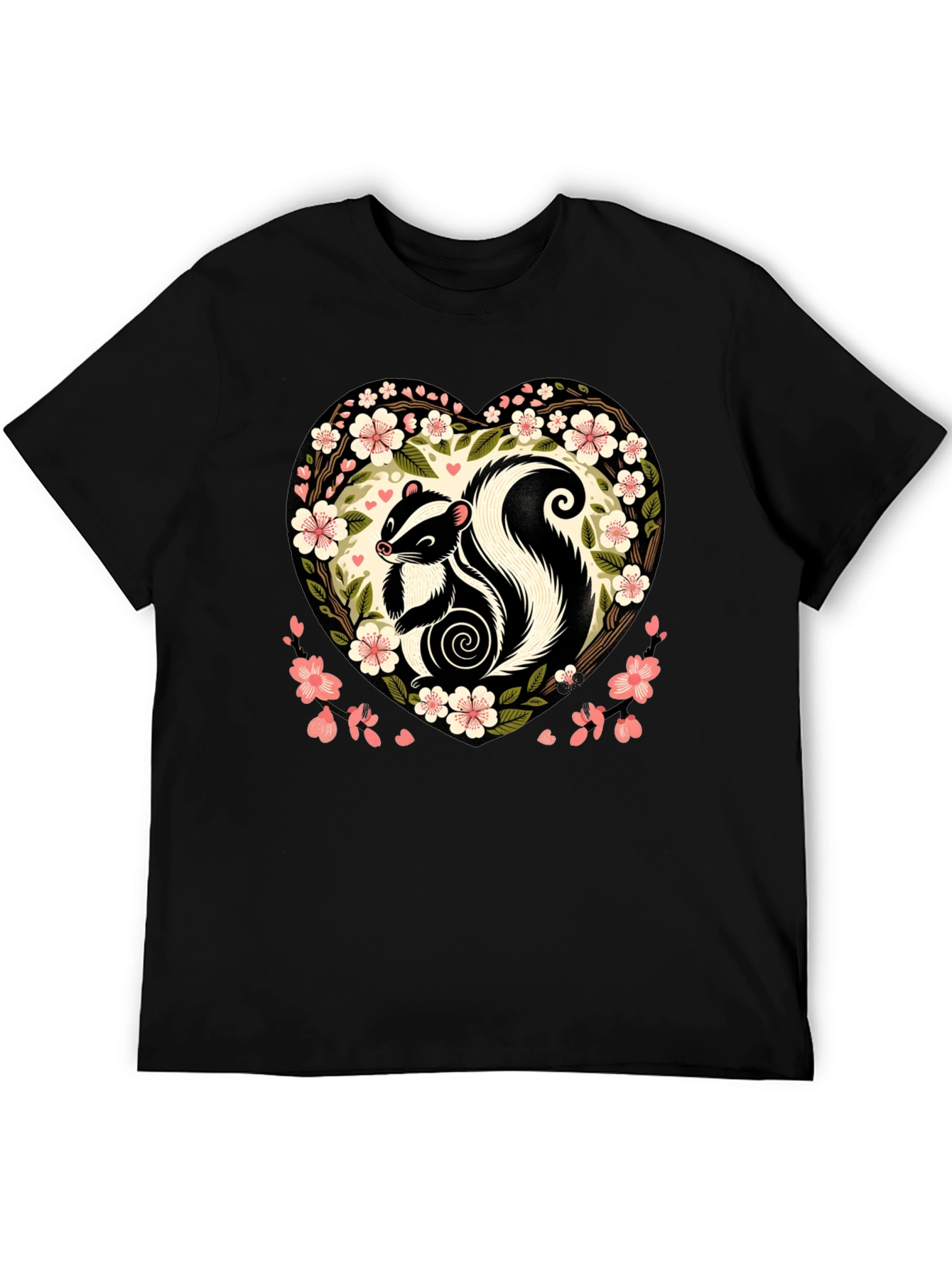 Skunk Heart Floral Graphic Tee