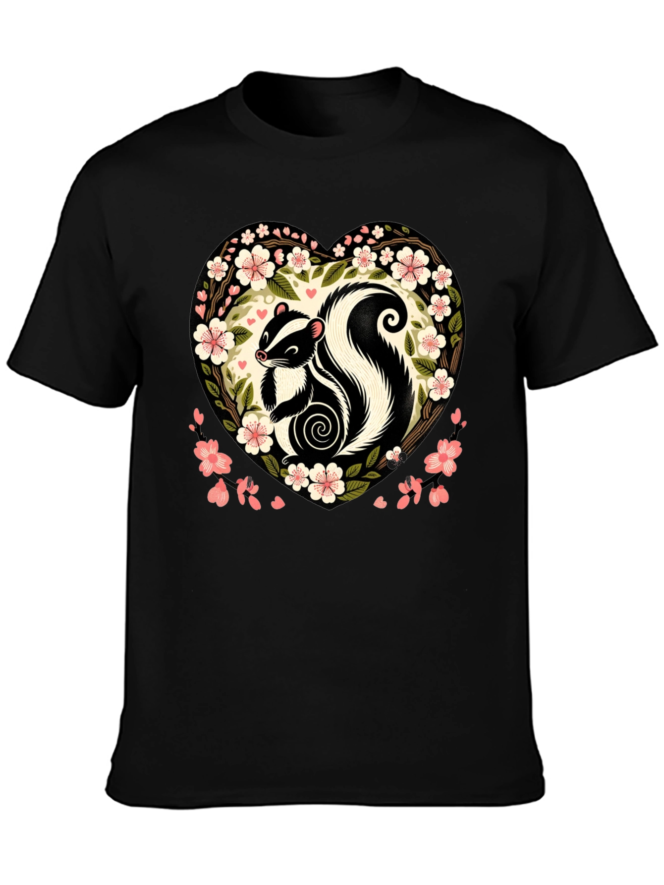 Skunk Heart Floral Graphic Tee