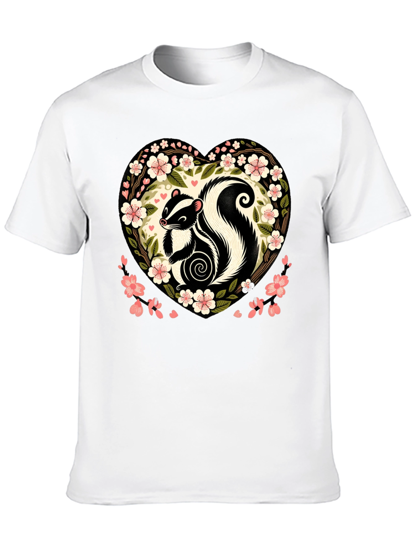 Skunk Heart Floral Graphic Tee