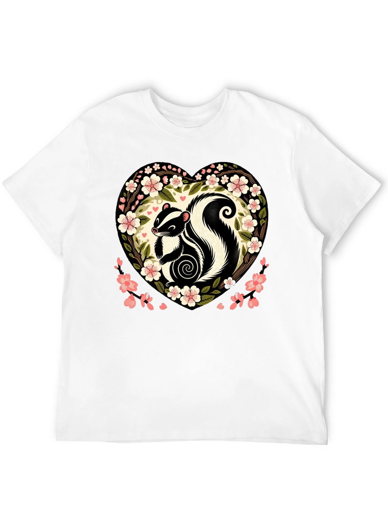 Skunk Heart Floral Graphic Tee