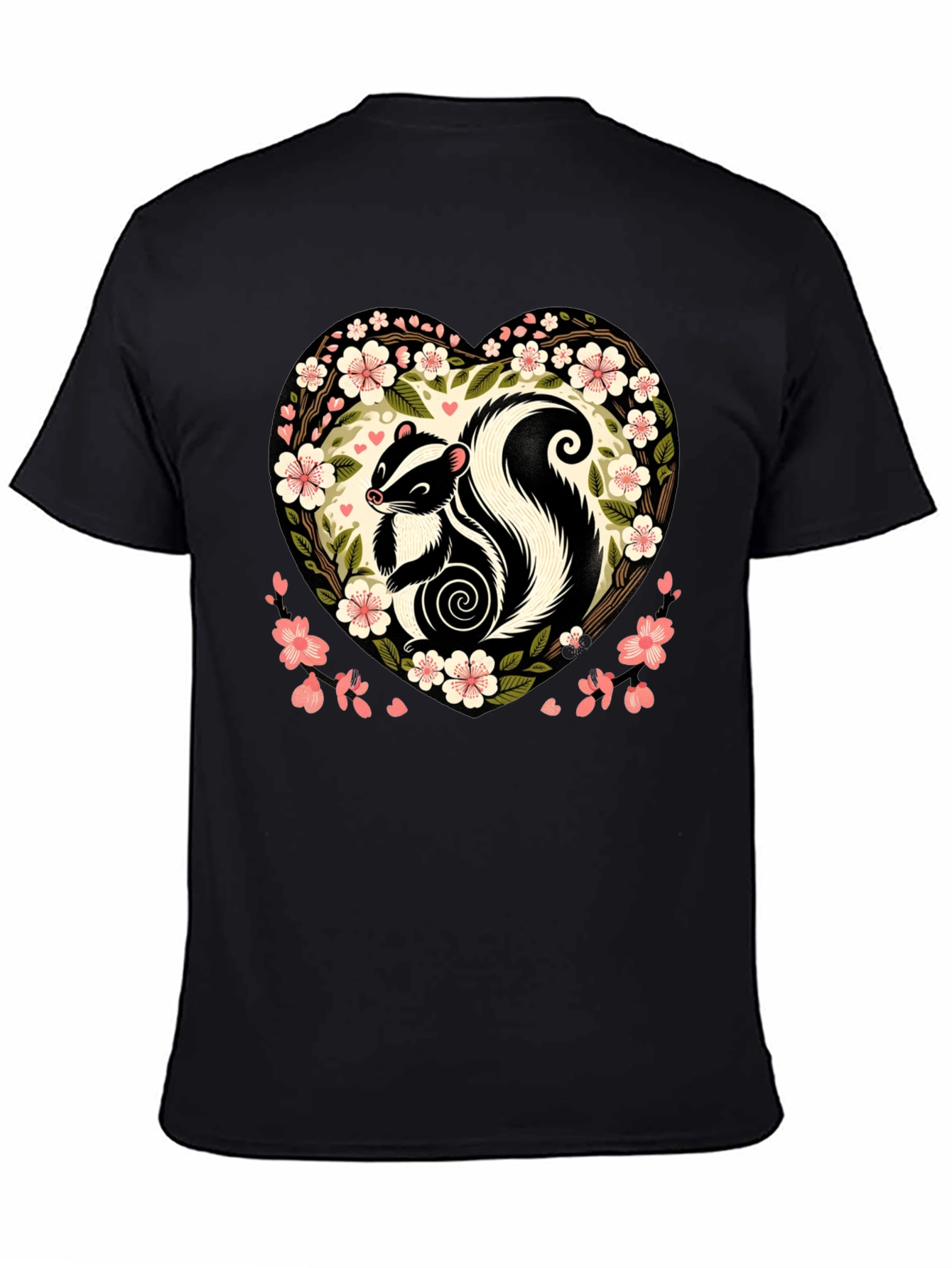 Skunk Heart Floral Graphic Tee