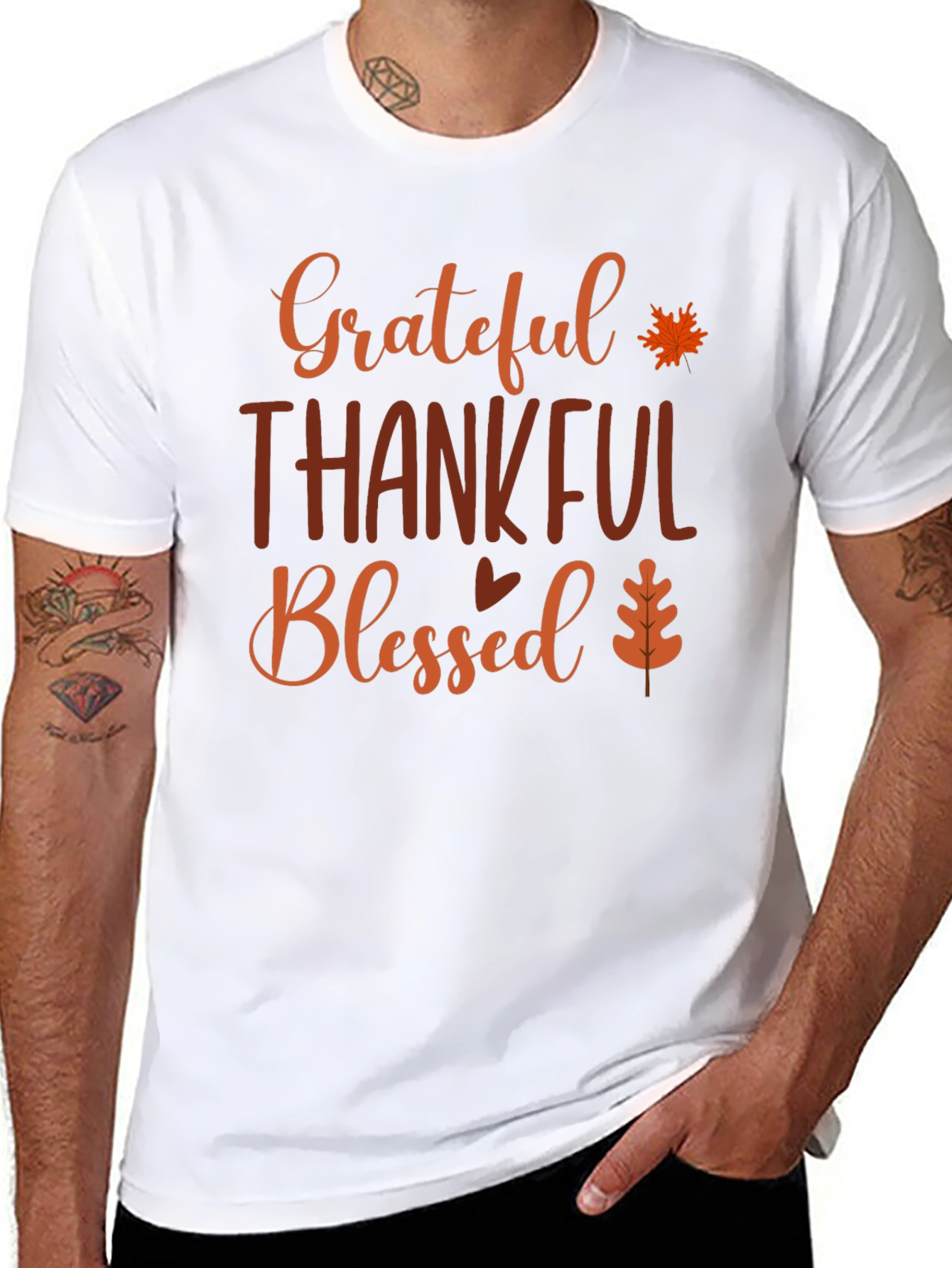 Grateful Thankful Blessed Graphic Tee