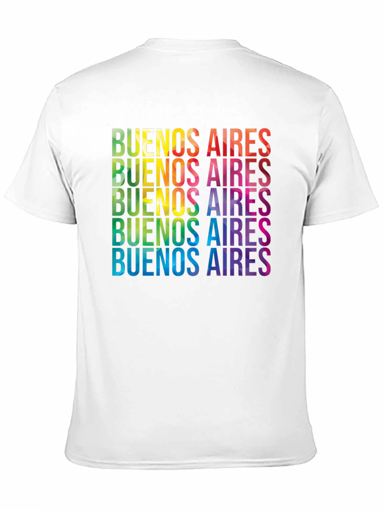 Buenos Aires Rainbow T-Shirt - Black Crew Neck