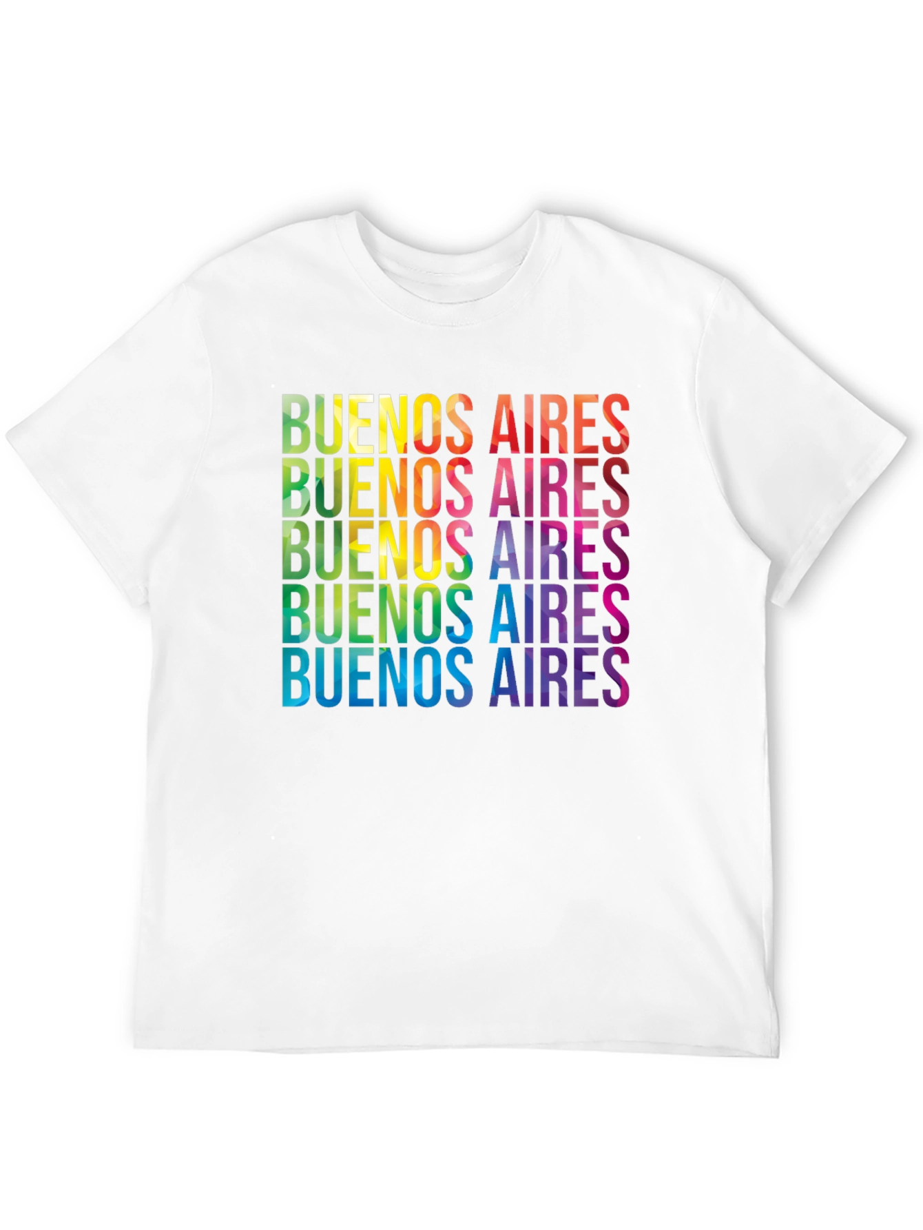Buenos Aires Rainbow T-Shirt - Black Crew Neck