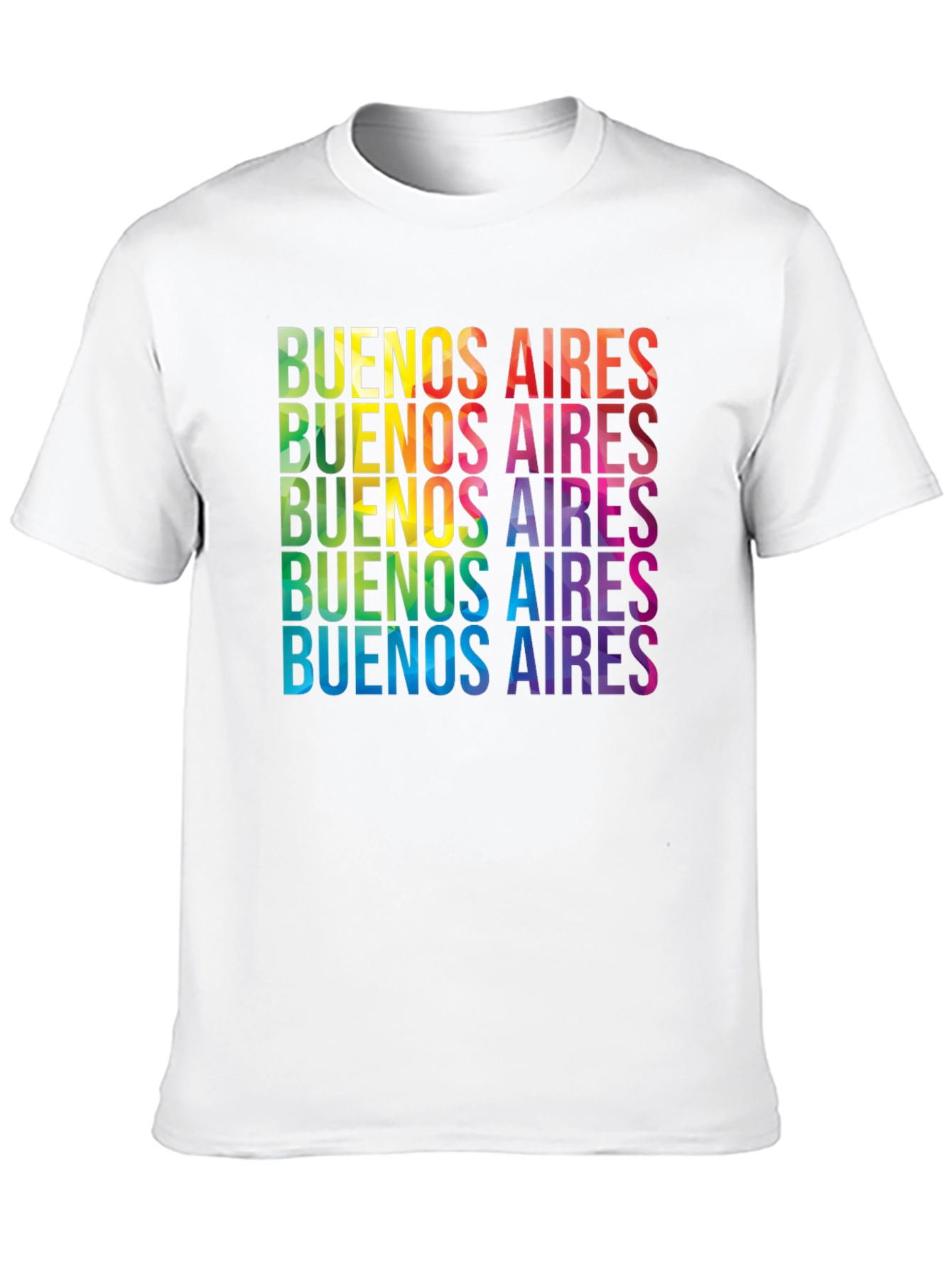 Buenos Aires Rainbow T-Shirt - Black Crew Neck