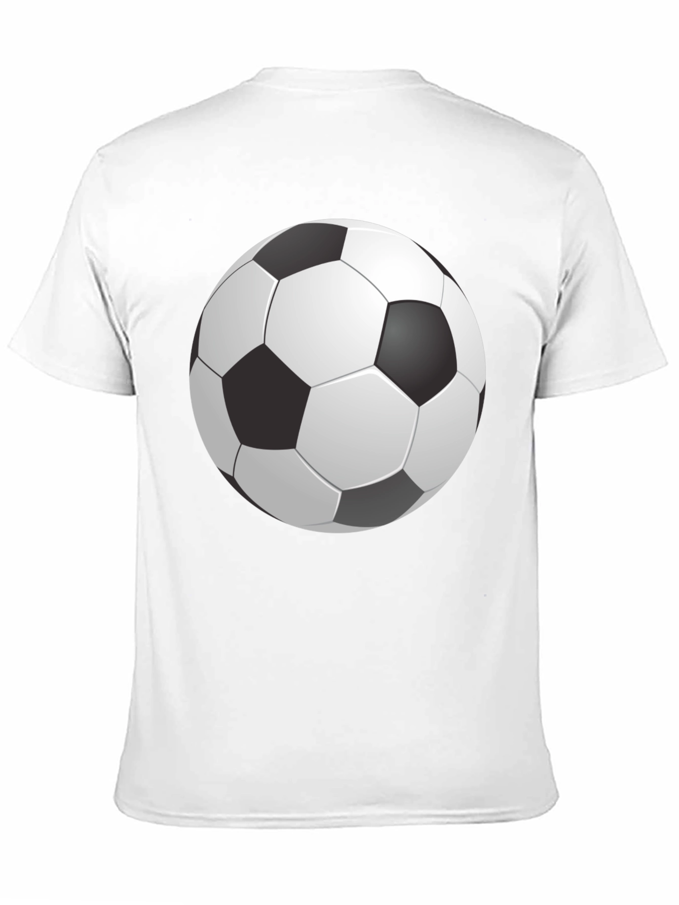 Soccer Ball Graphic Print Black T-Shirt