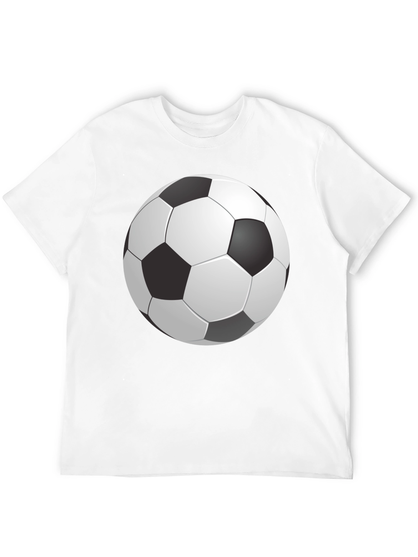 Soccer Ball Graphic Print Black T-Shirt
