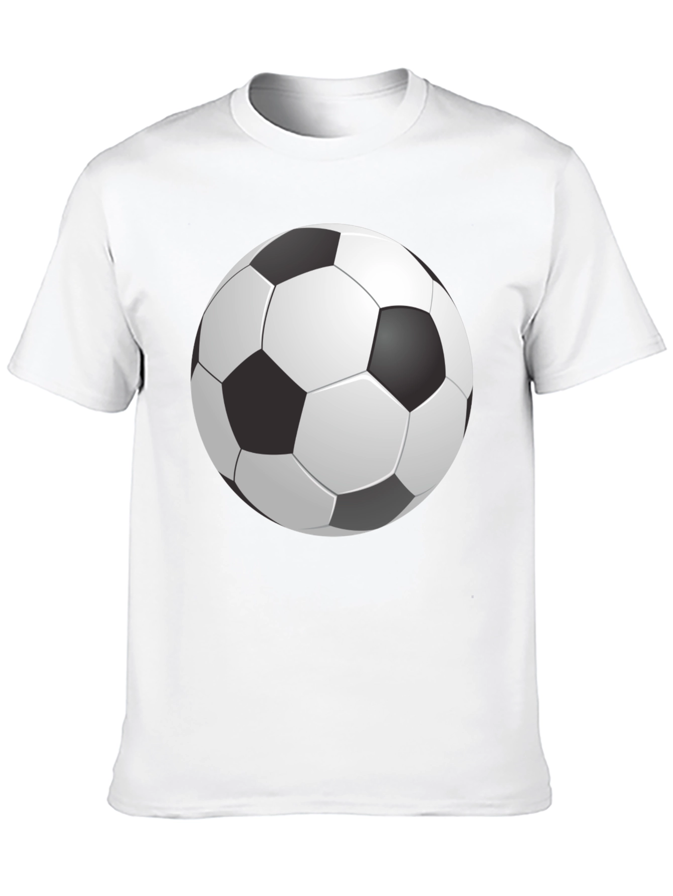 Soccer Ball Graphic Print Black T-Shirt