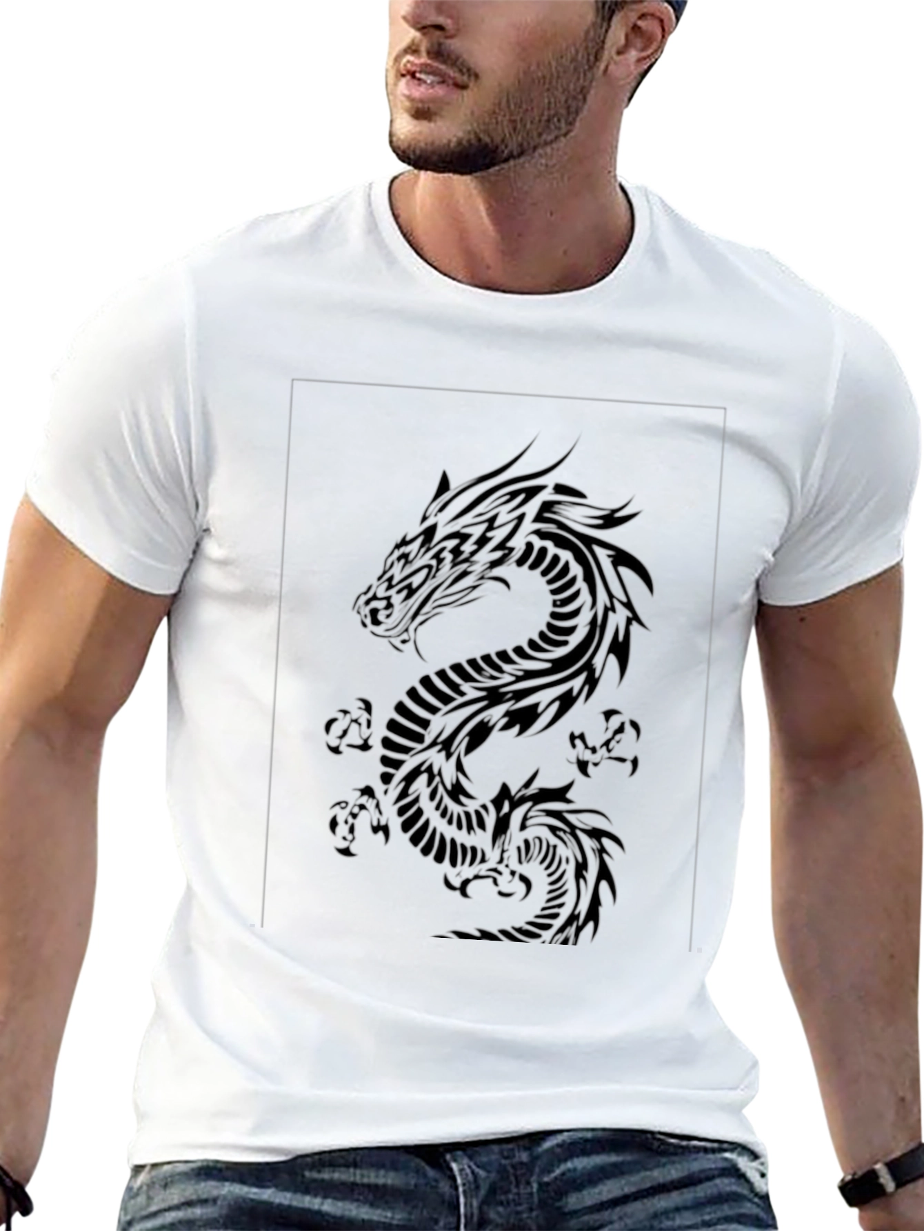 Dragon Tattoo Graphic T-Shirt - Mens