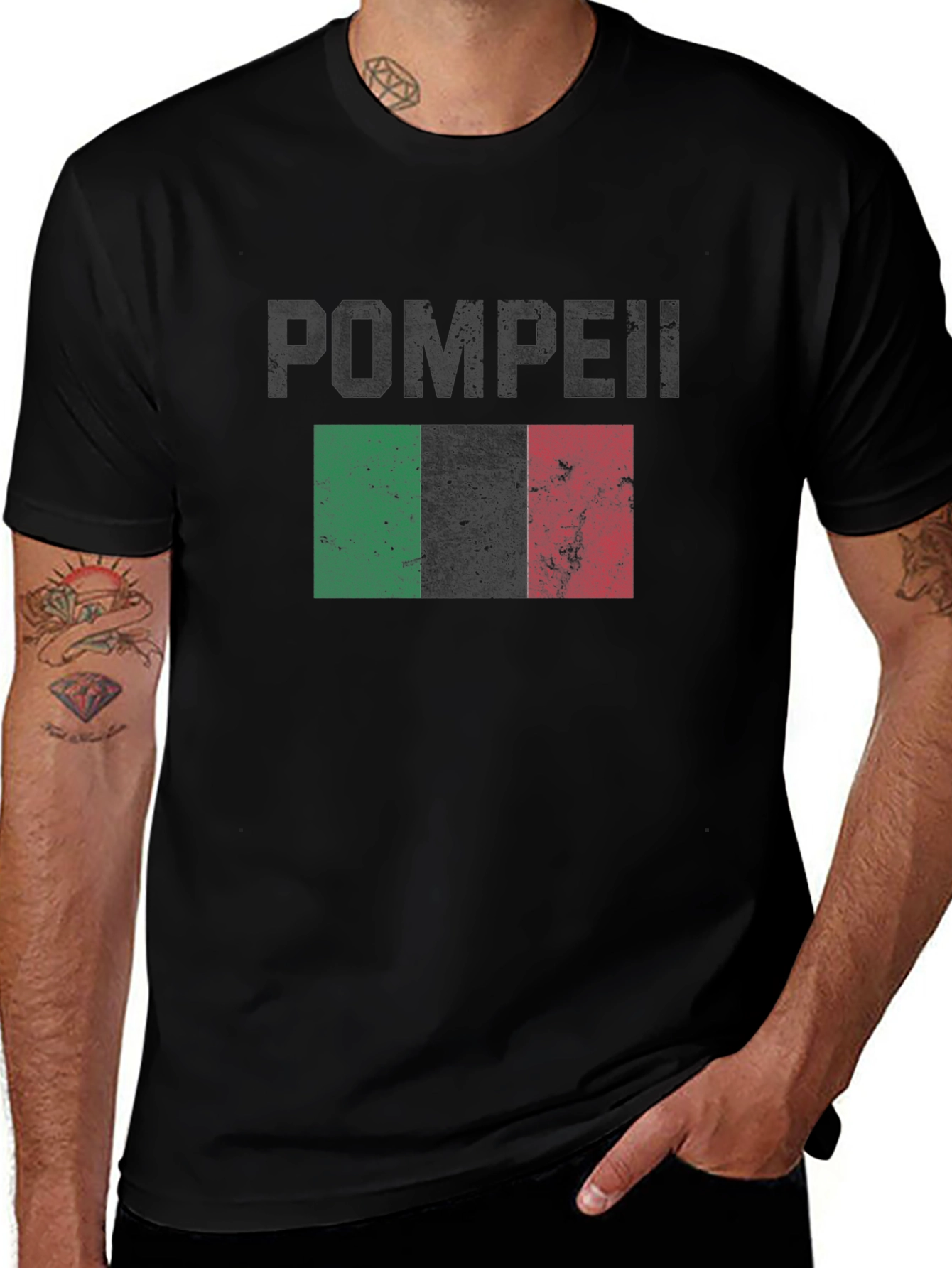 Pompeii Italian Flag Graphic T-Shirt