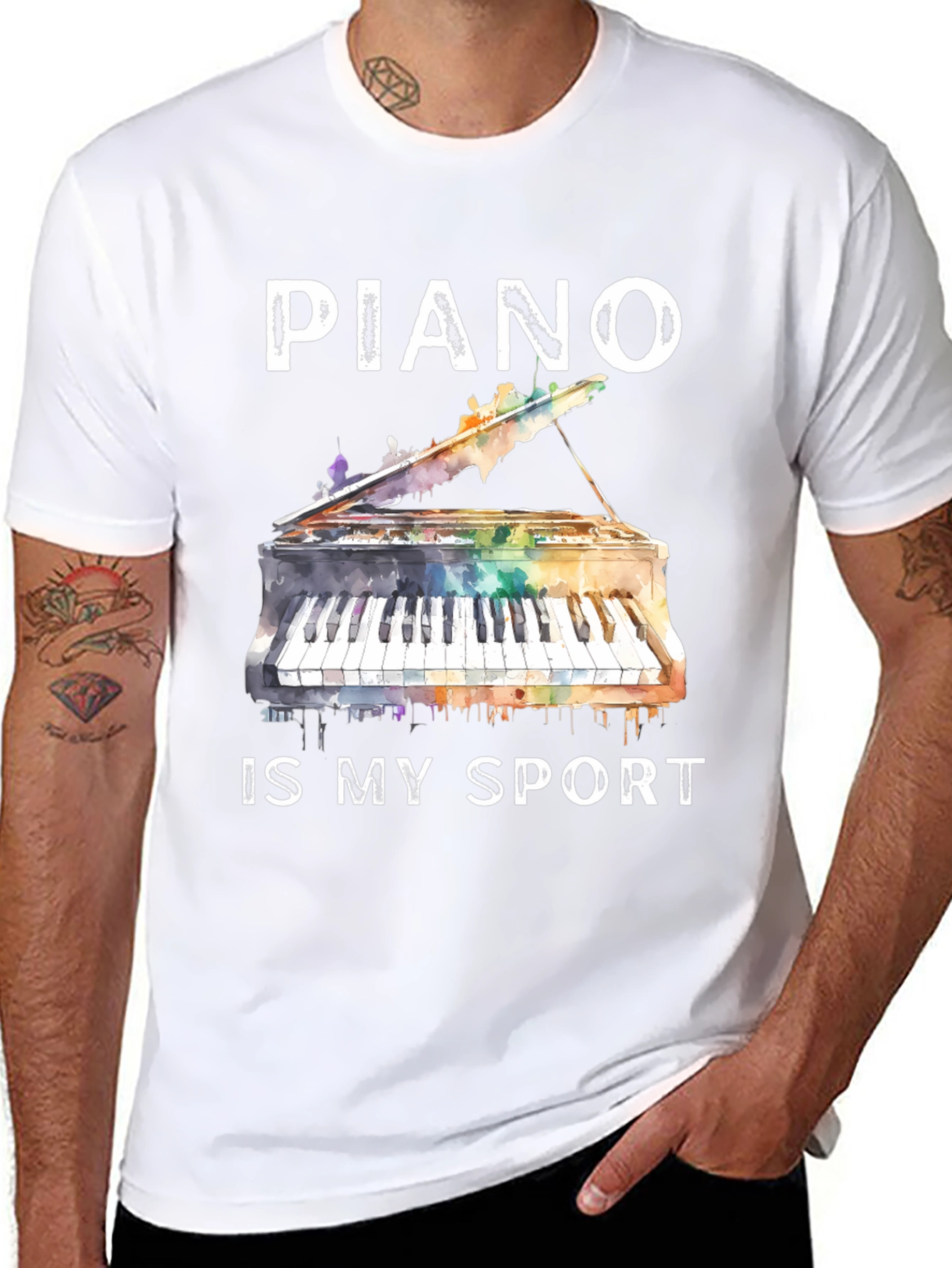 Piano Is My Sport Graphic T-Shirt