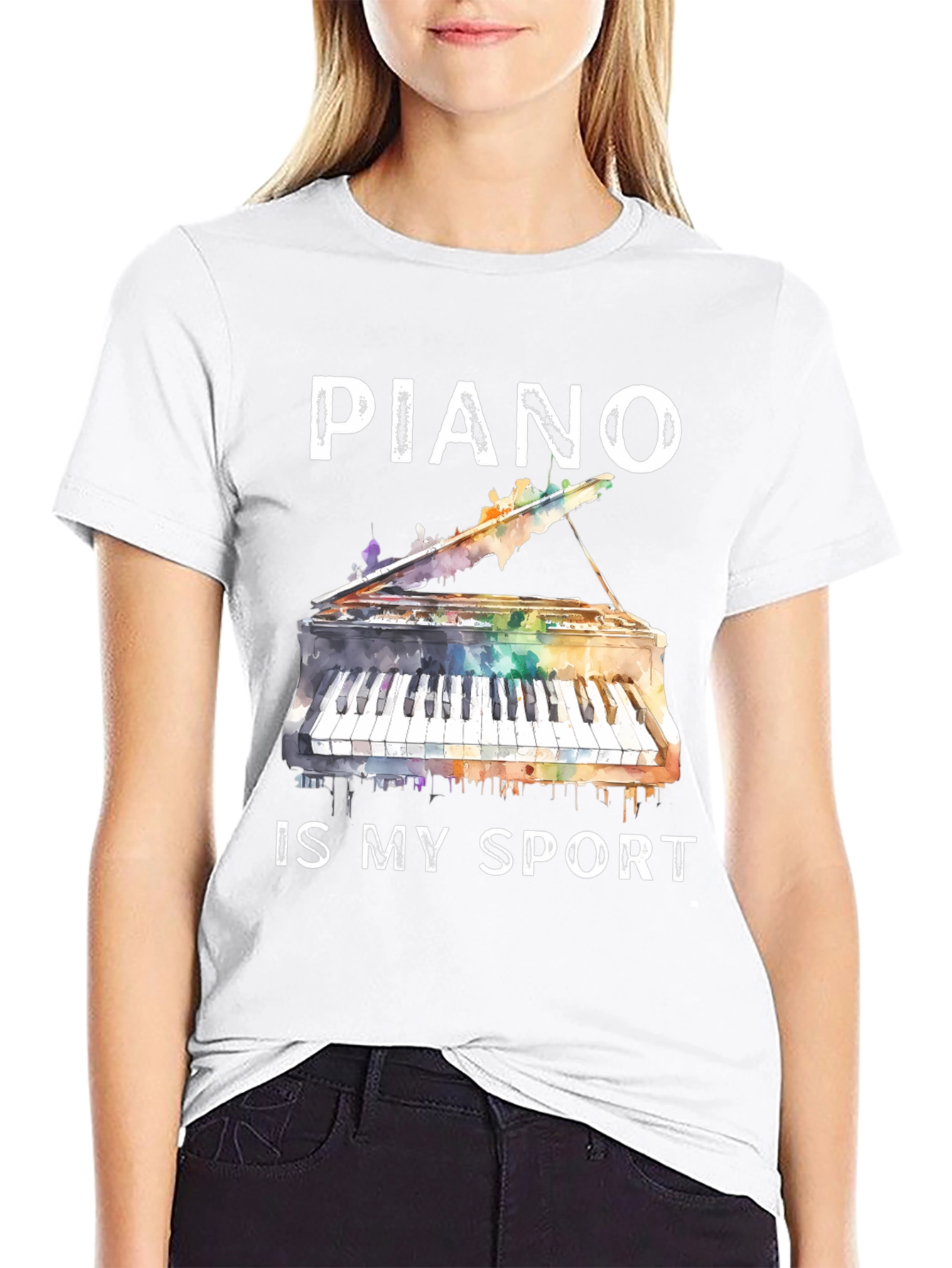 Piano Is My Sport Graphic T-Shirt