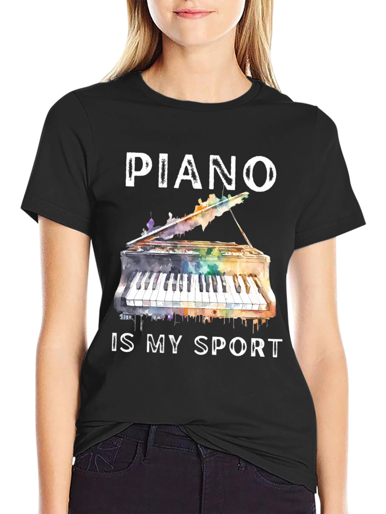 Piano Is My Sport Graphic T-Shirt