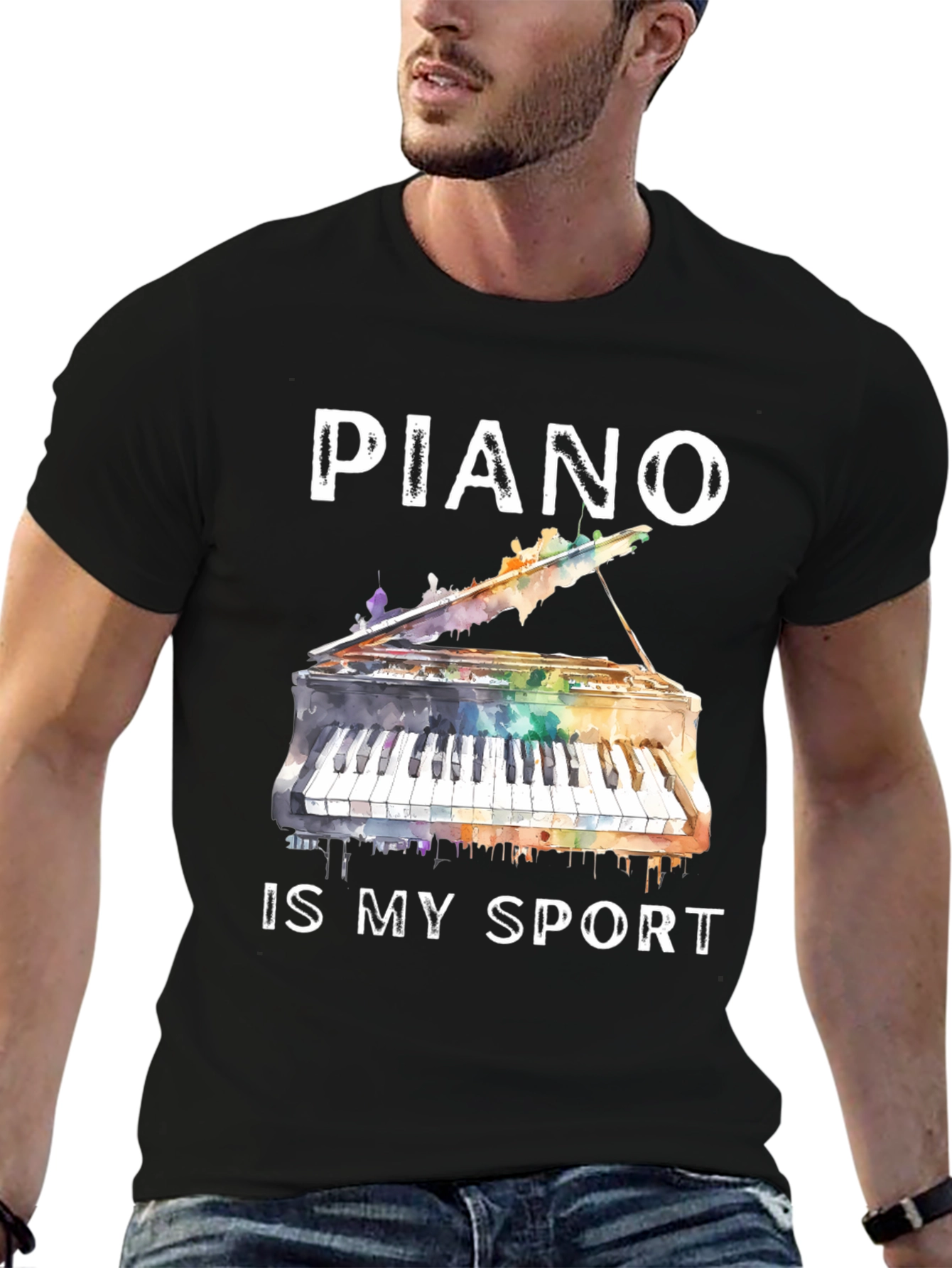 Piano Is My Sport Graphic T-Shirt