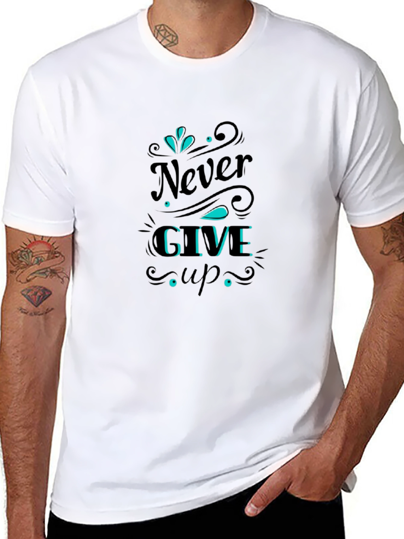 Never Give Up Graphic T-Shirt