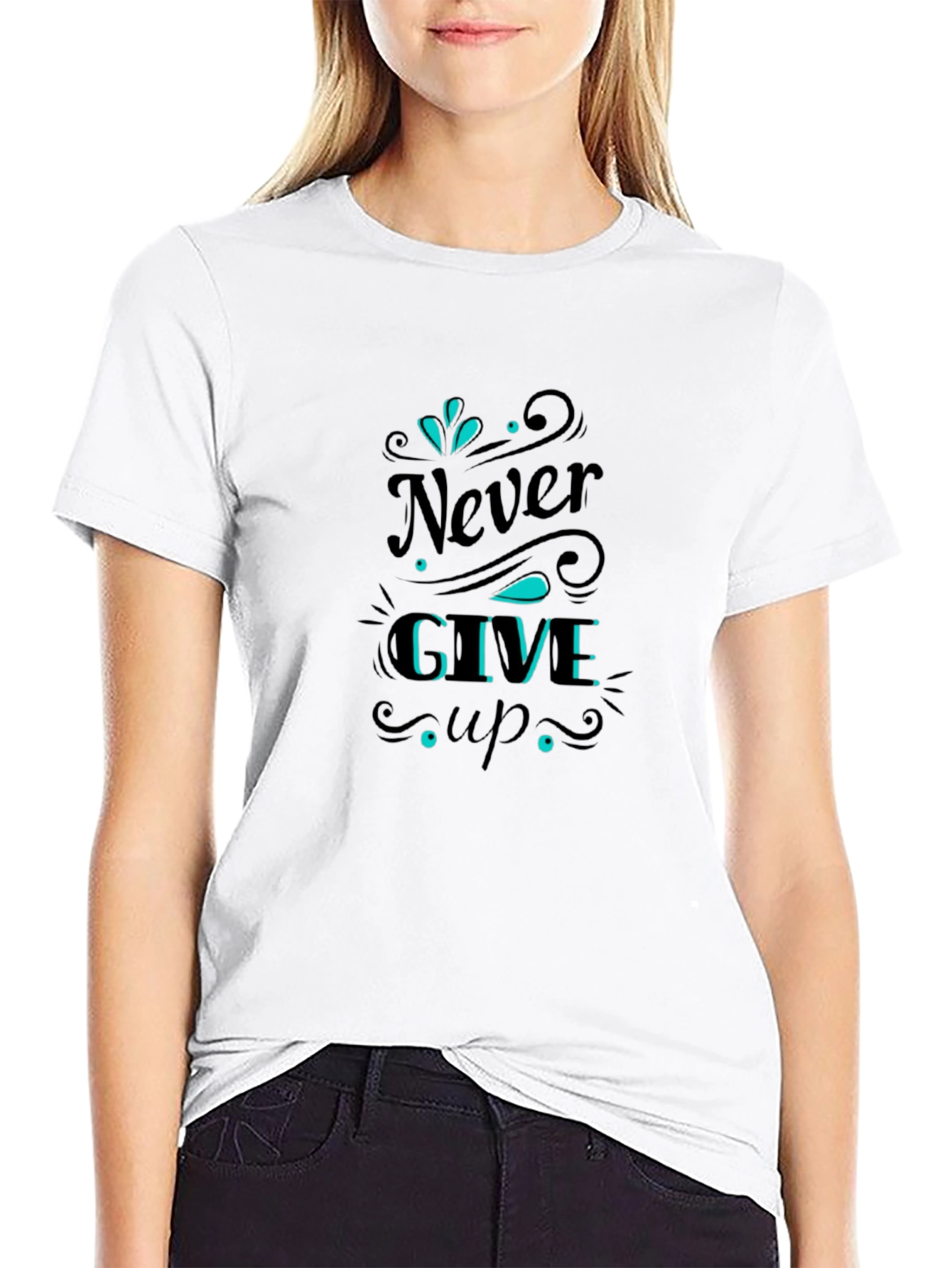 Never Give Up Graphic T-Shirt