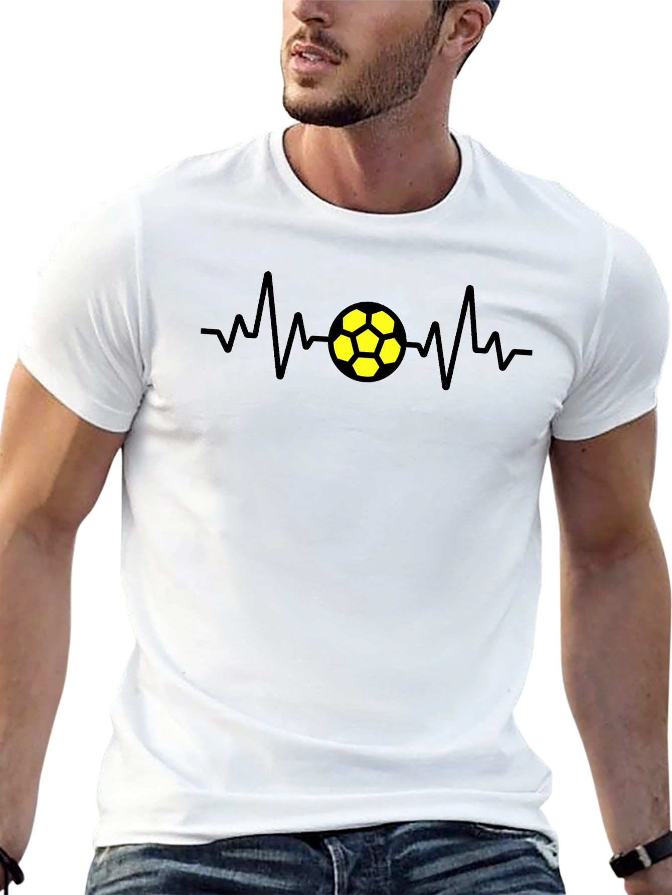 Soccer Heartbeat Graphic T-Shirt